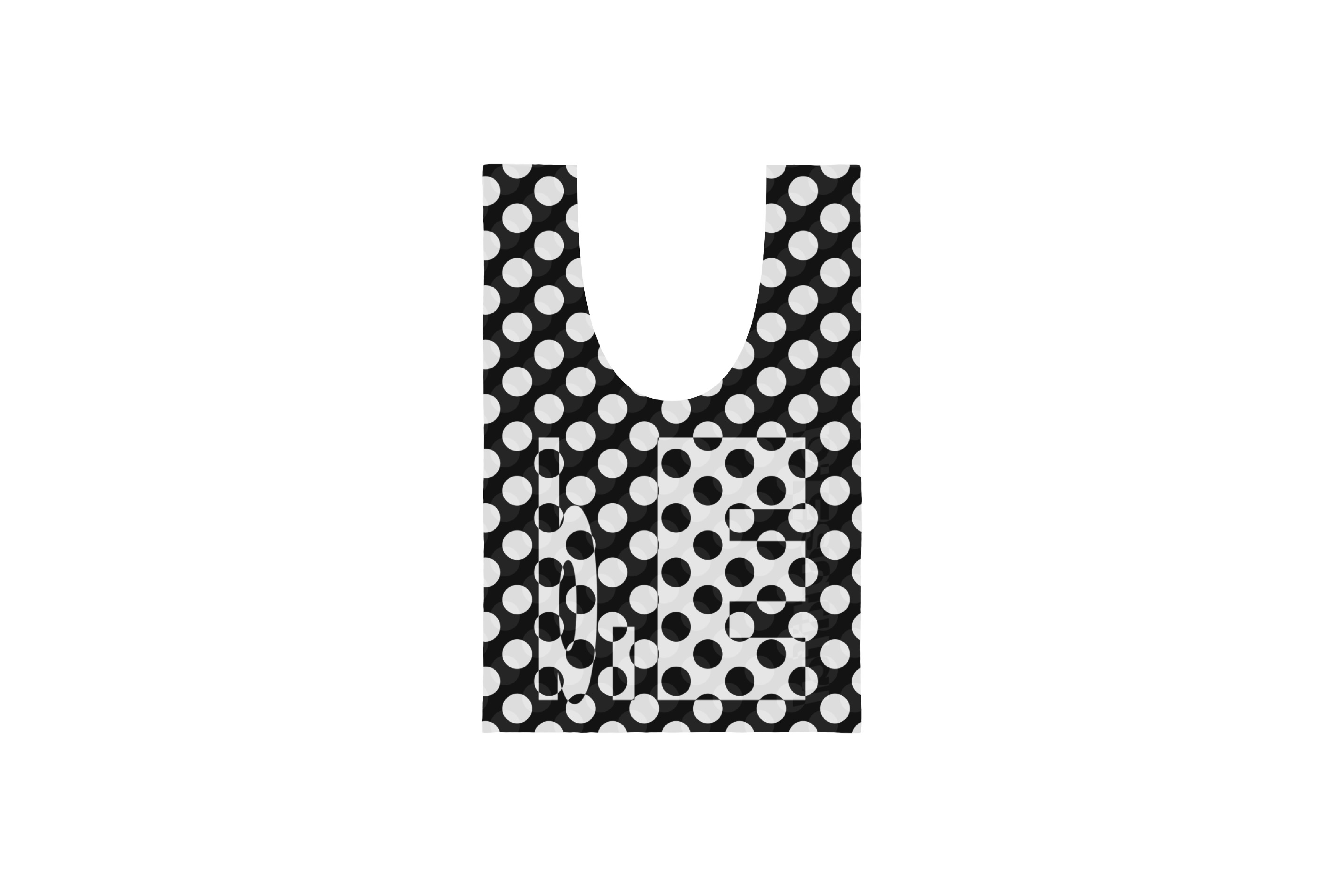 b.Eautiful "Dots Reusable Bag Mini" (Black / White)