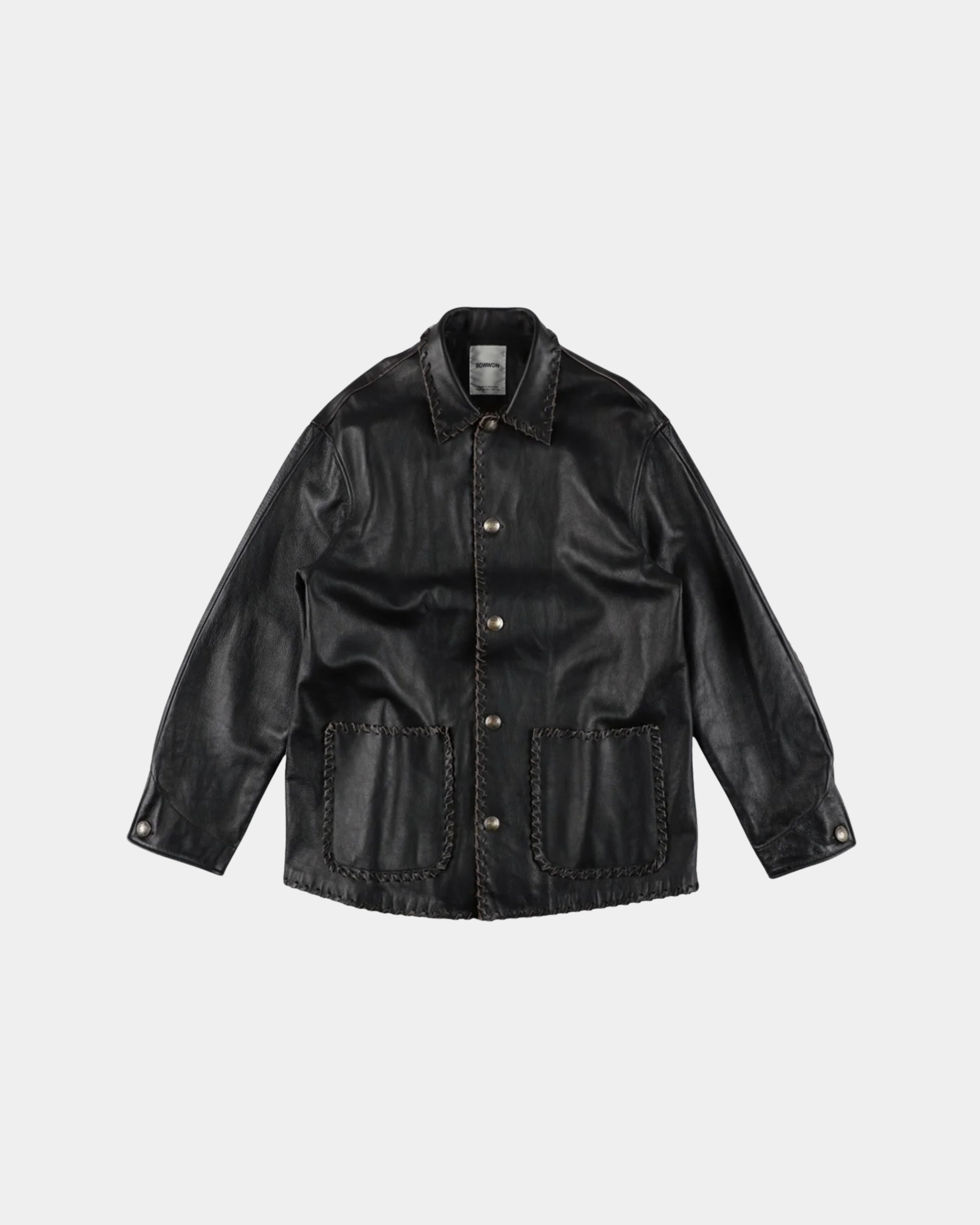 BOW WOW - BRAIDED LEATHER COVERALL / BLACK