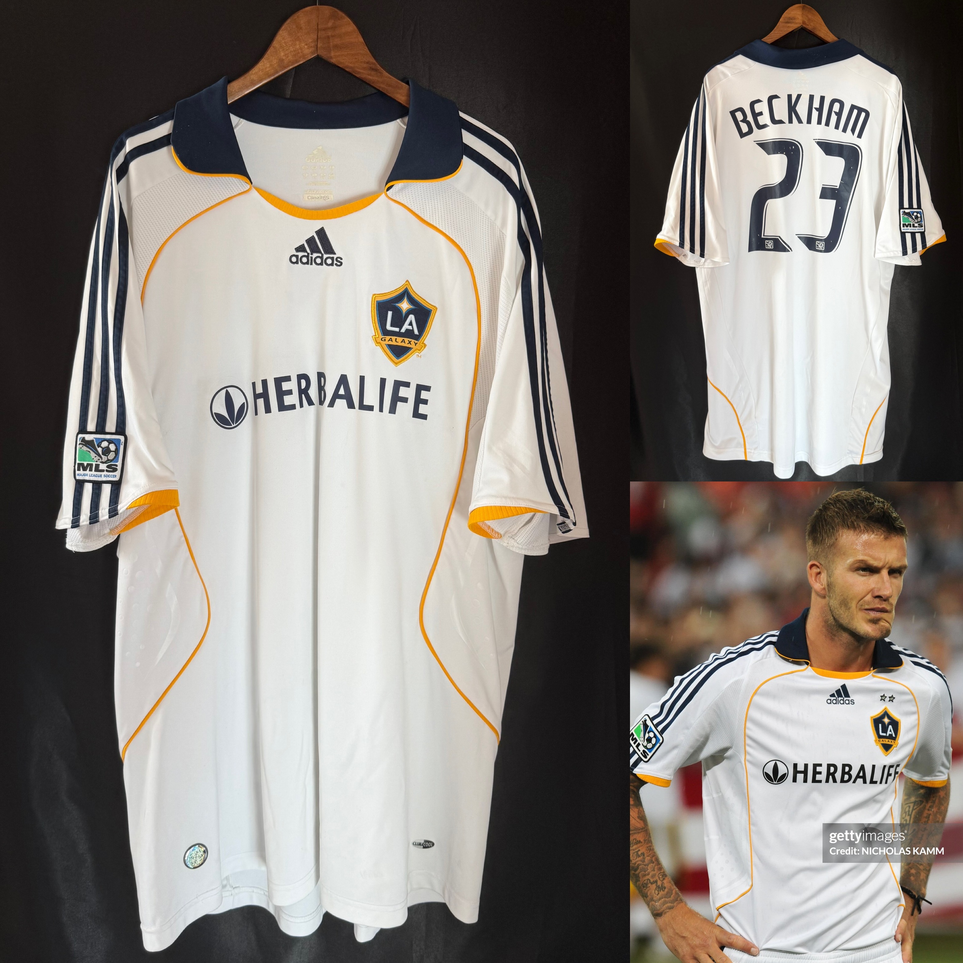 洛杉磯銀河 2008-2009 Adidas 主場球衣 #23 BECKHAM