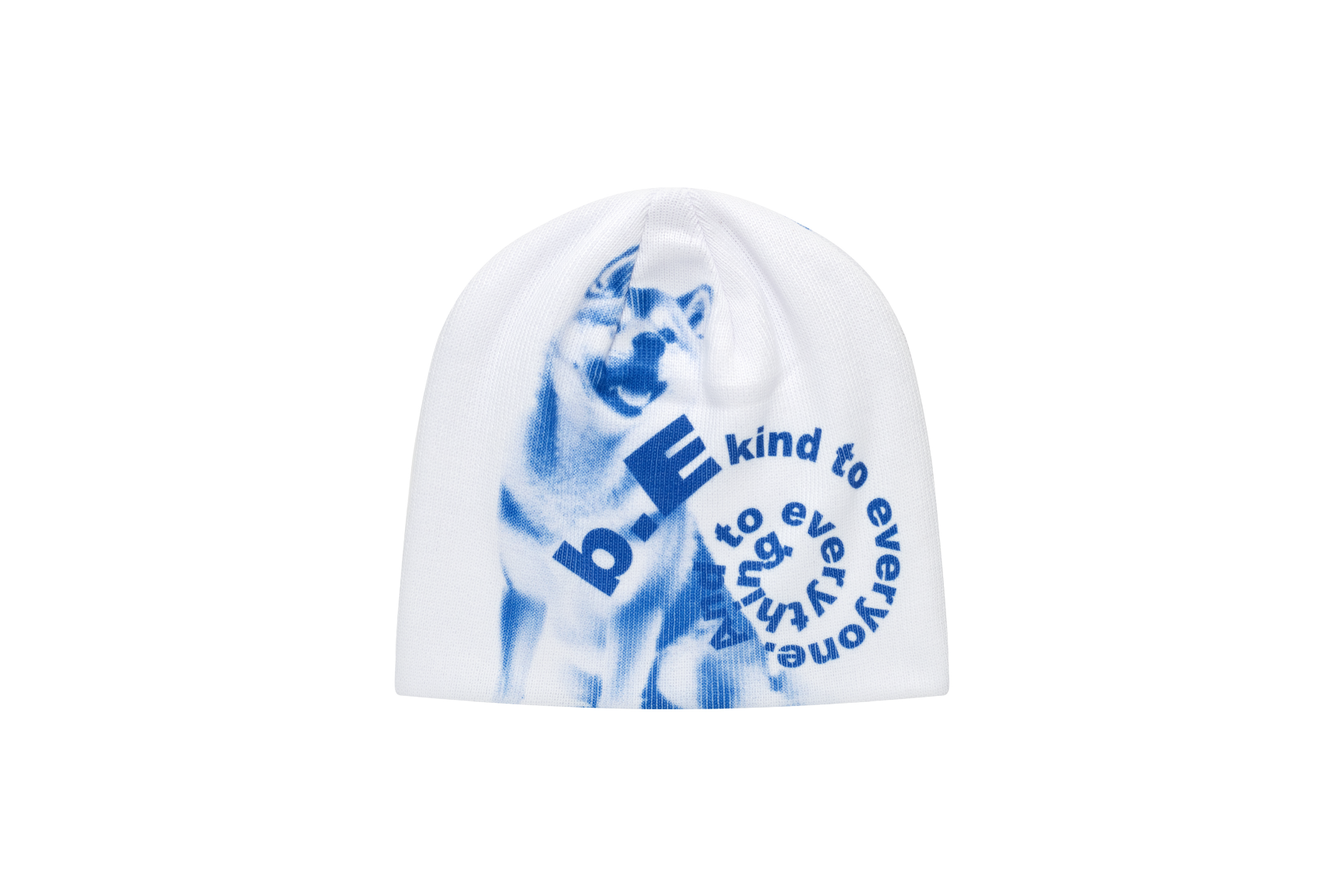 b.Eautiful "Shiba Beanie" (White / Blue)
