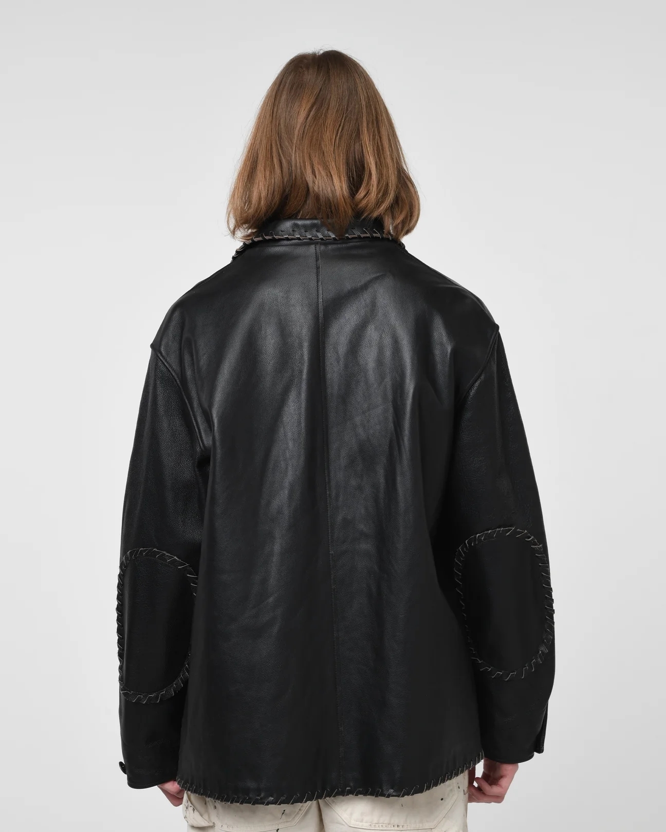 BOW WOW - BRAIDED LEATHER COVERALL / BLACK