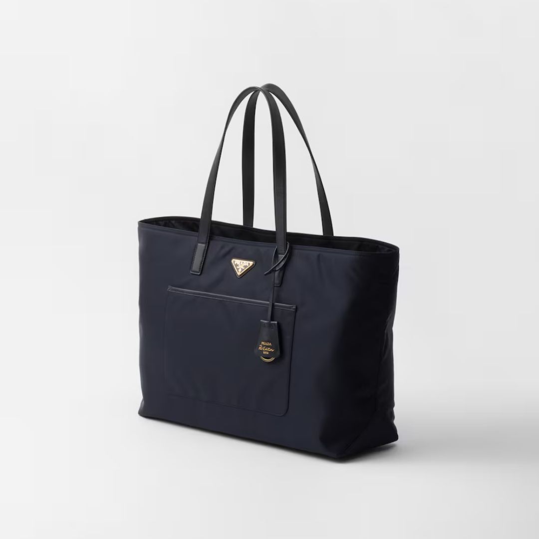 1PD0911-043 PRADA Re-Edition 1978 Large Black Re-Nylon And Saffiano Shopping Bag Women Black #1BG527OOOR064 (B-EU-E)