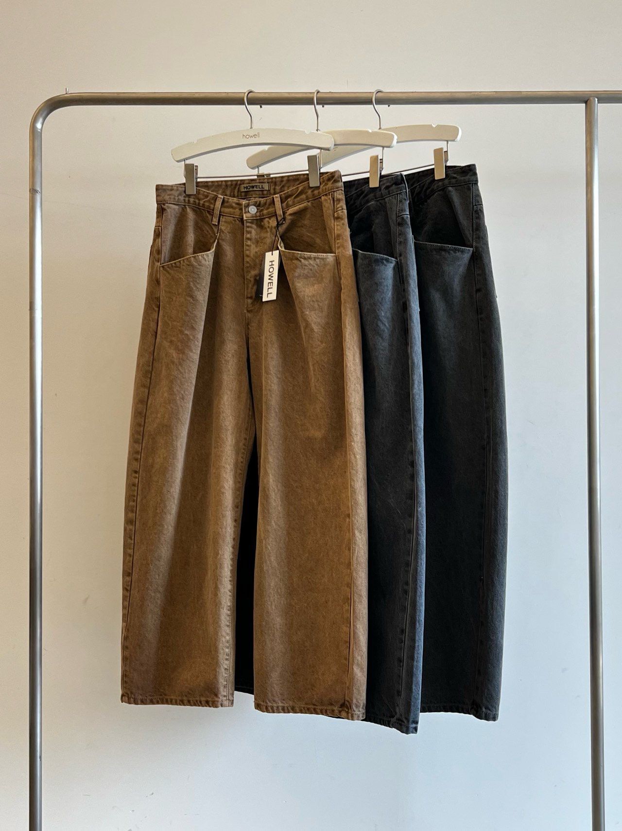 洗水淨色鬆身褲 HOWELL-075P