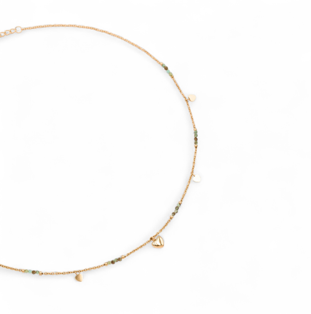 BOHM PARIS - 綠松石愛心項鍊