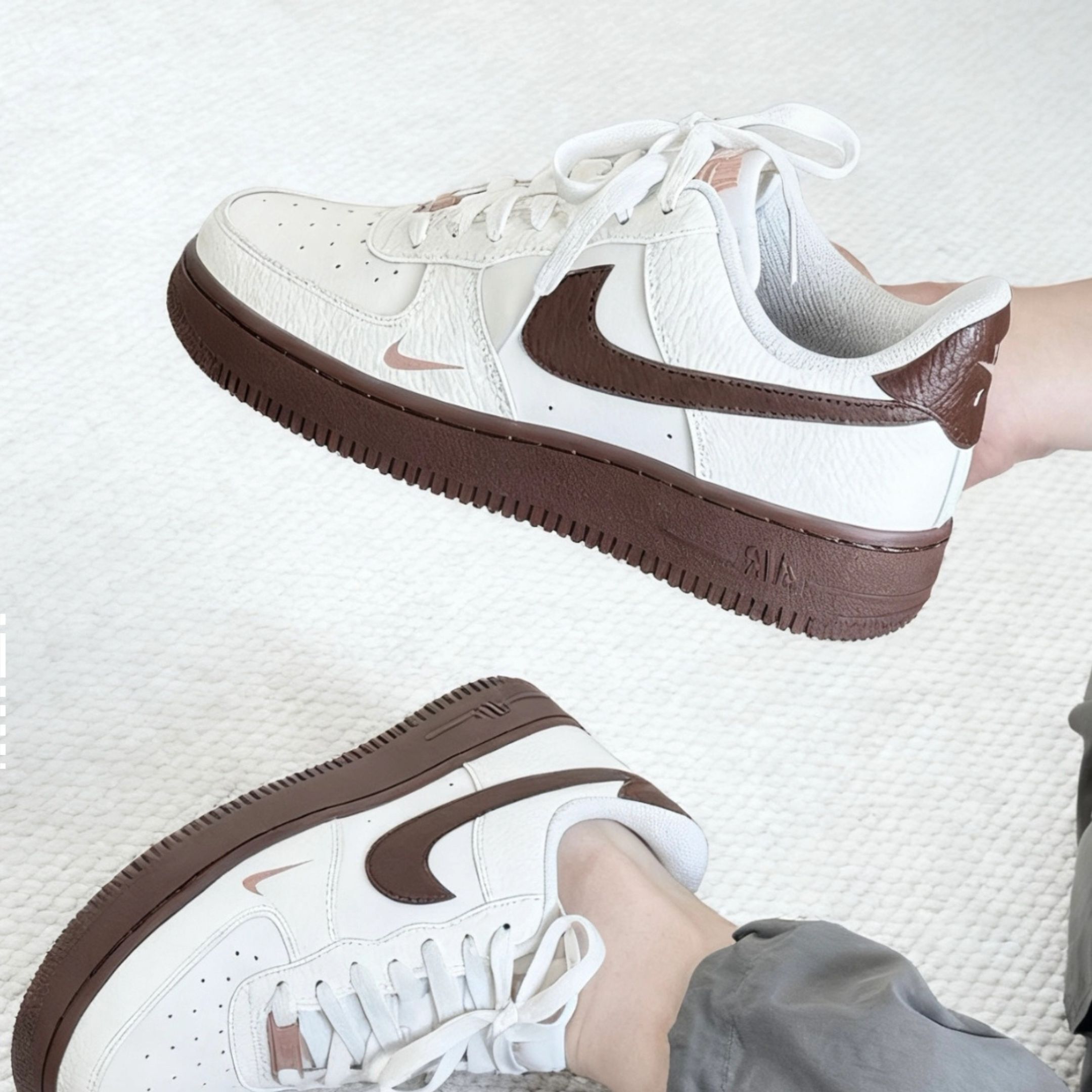 NICEDAY 代購 Nike Air Force 1 巧克力牛奶 阿華田 拿鐵 可可 巧克力 棕色 摩卡 女鞋 小勾 IM3378-122