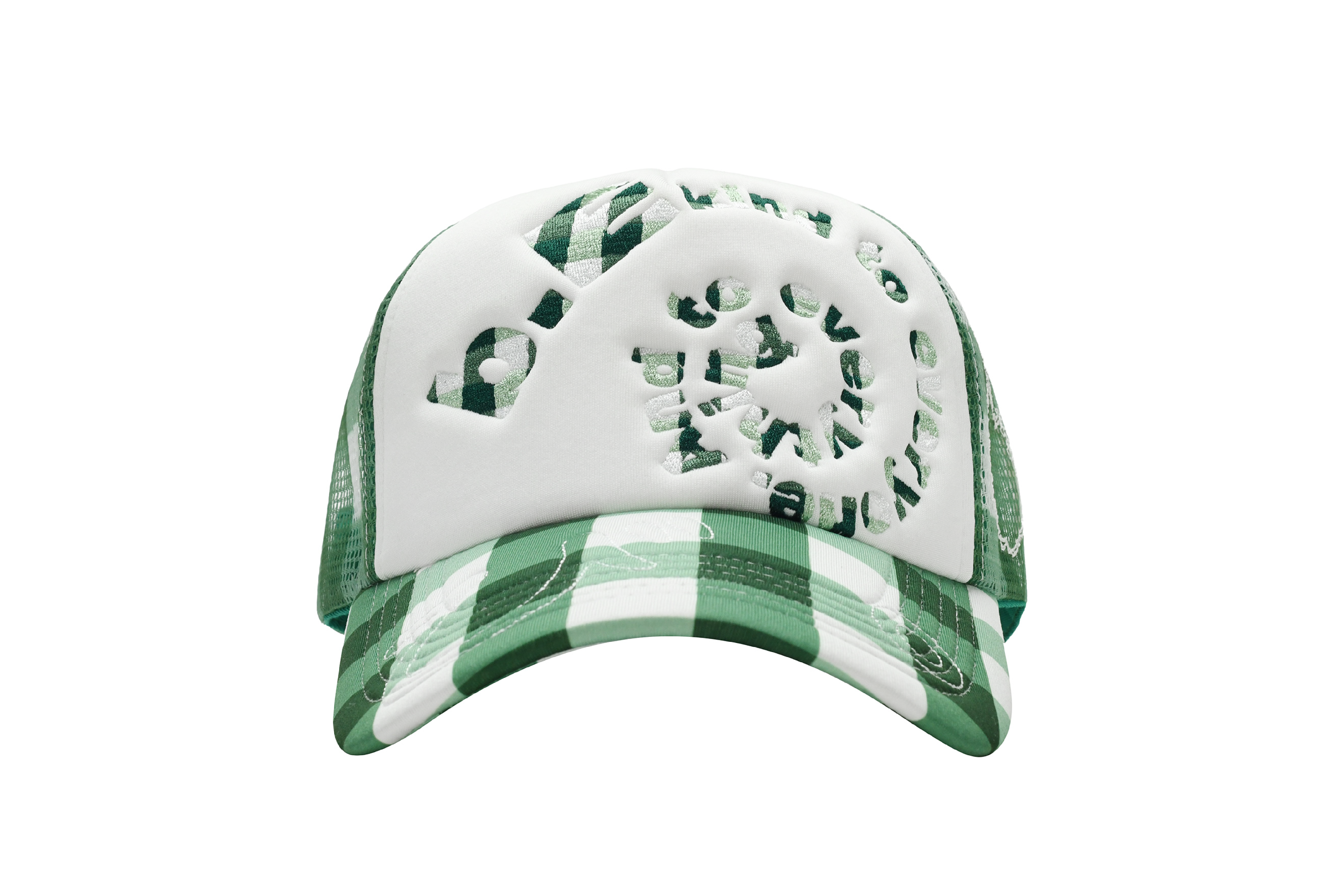 b.Eautiful "b.i Foam Trucker Hat" (Green Checker)