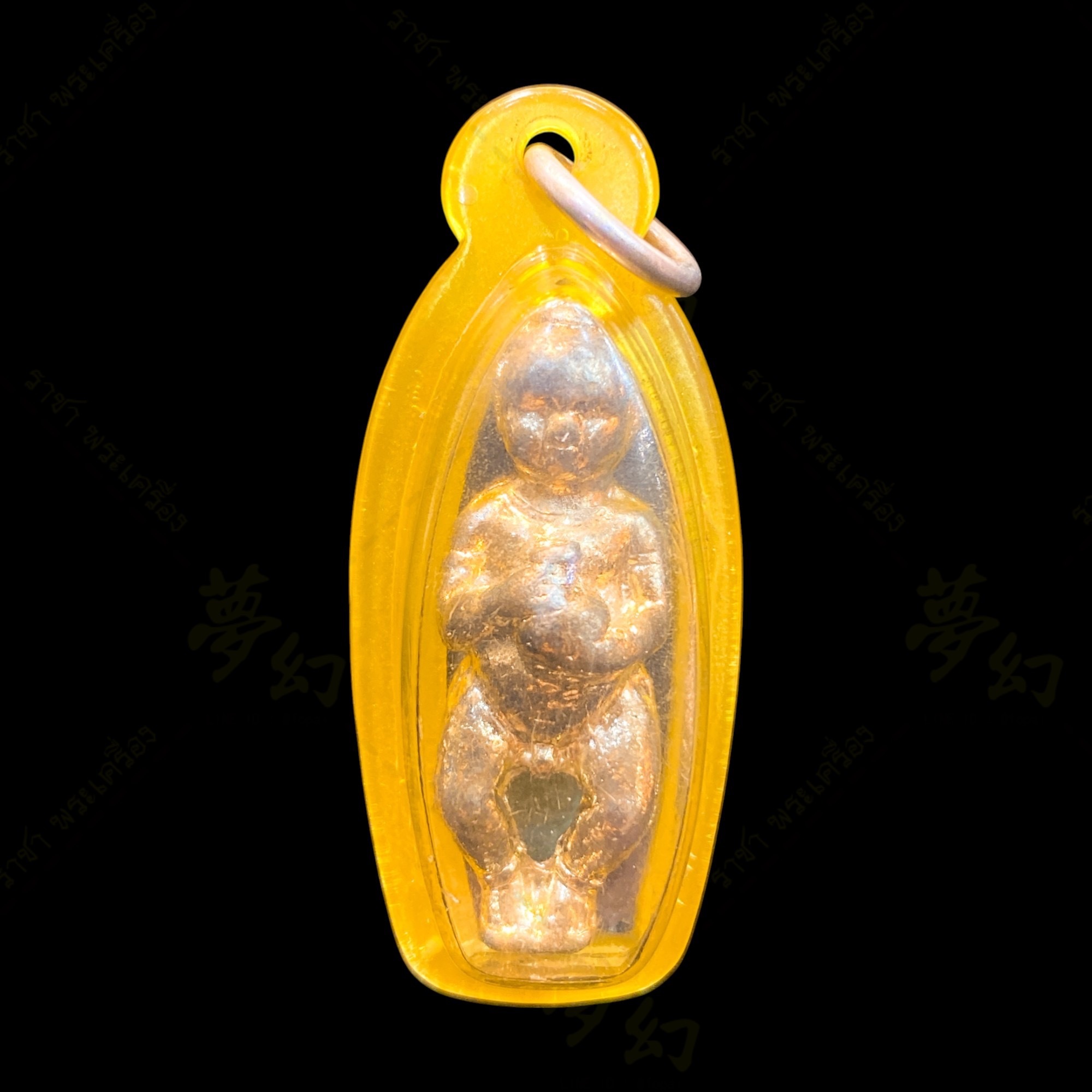 天書神僧龍婆貴大師2521 招財富貴古曼金天童“鉛上金版本”【夢幻佛牌】