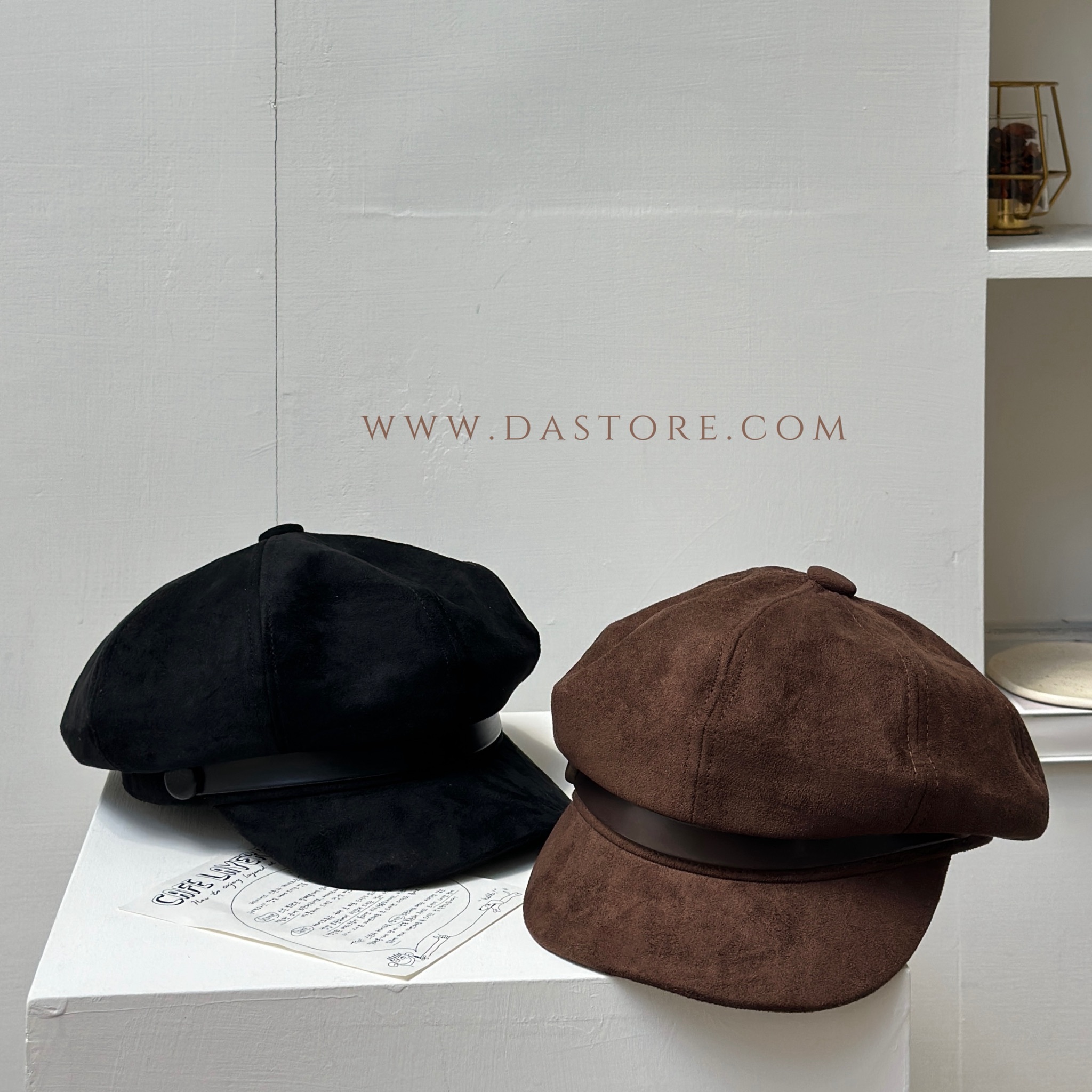 復古麂皮海軍報童帽/二色