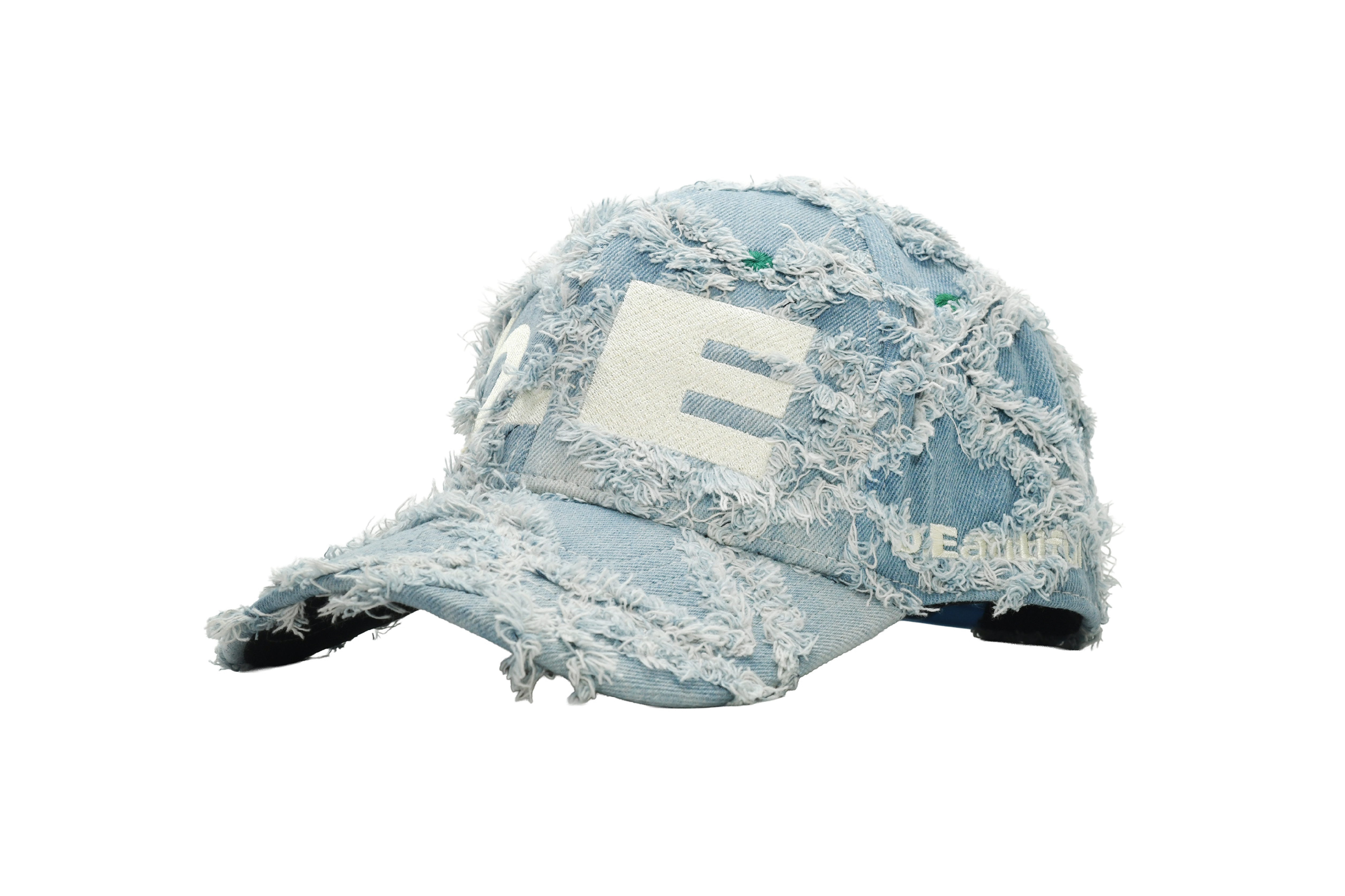 b.Eautiful "b.E Hat" (Light Diamond Denim / White)