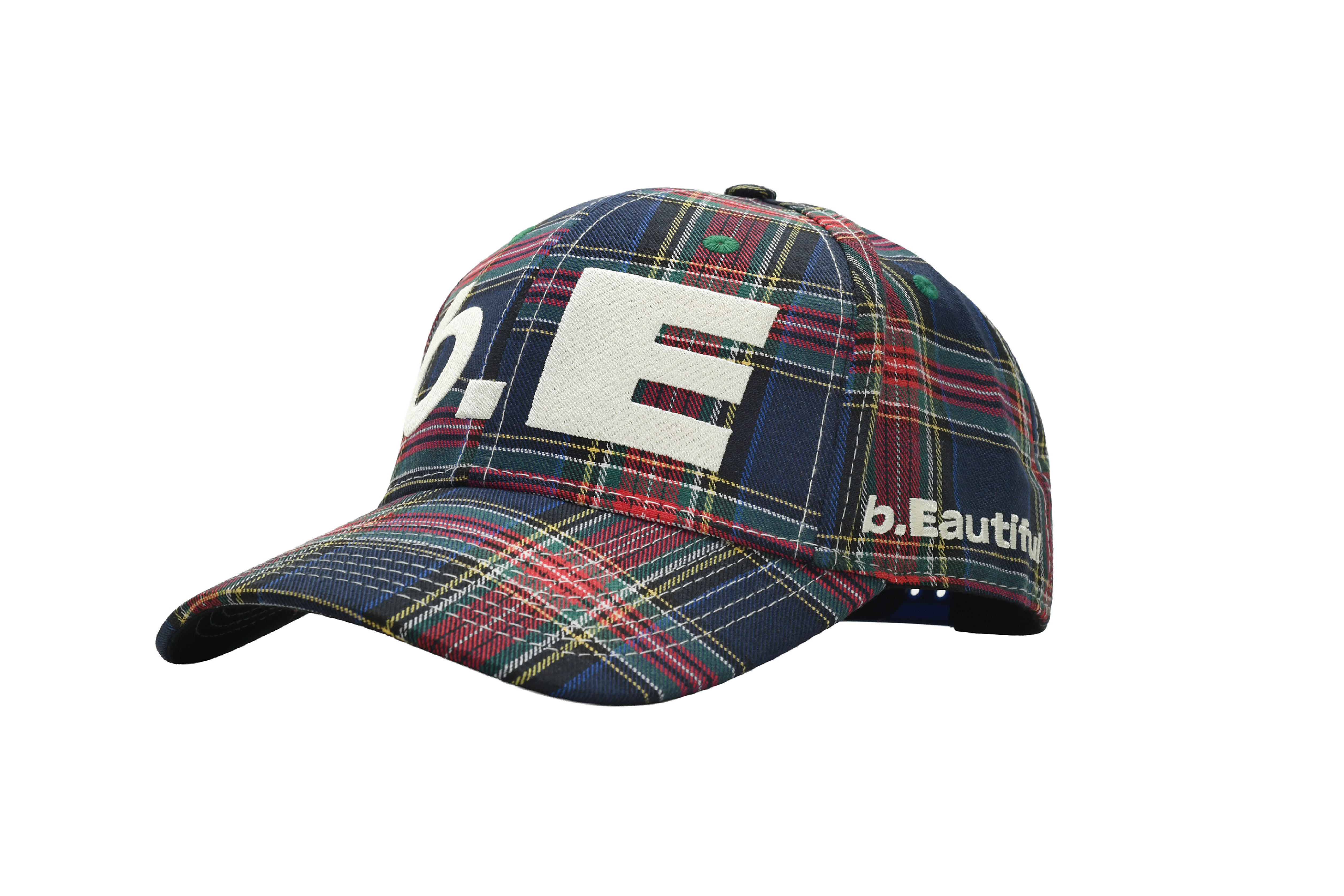 b.Eautiful "b.E Hat" (Blue Plaid / White)