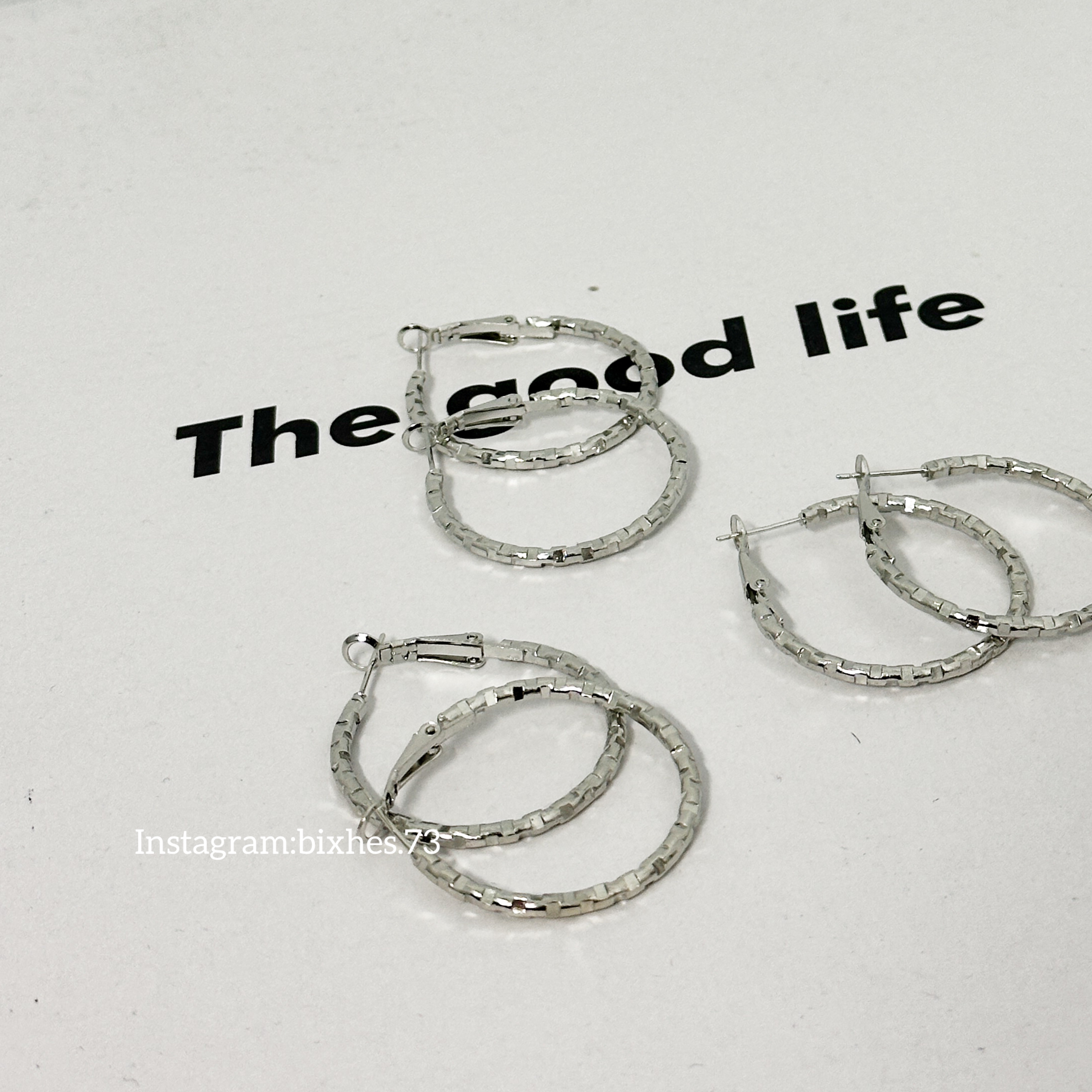 凹凸銀耳圈(K00059)