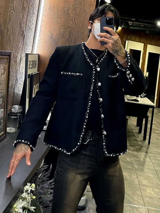 珍珠粗花呢小香外套