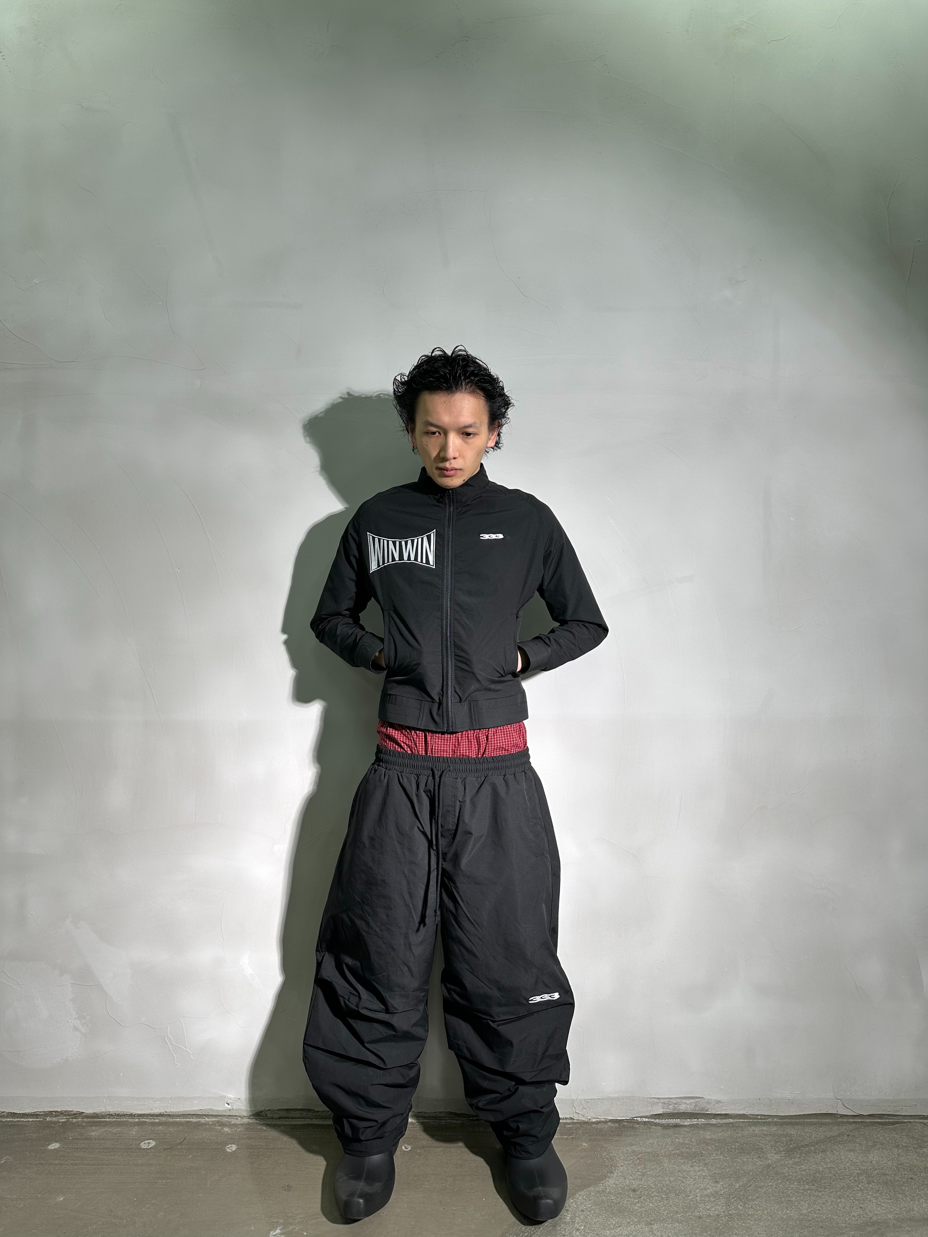 PCCVISION 3MAN0N winwin embroidery waist stand collar sports jacket