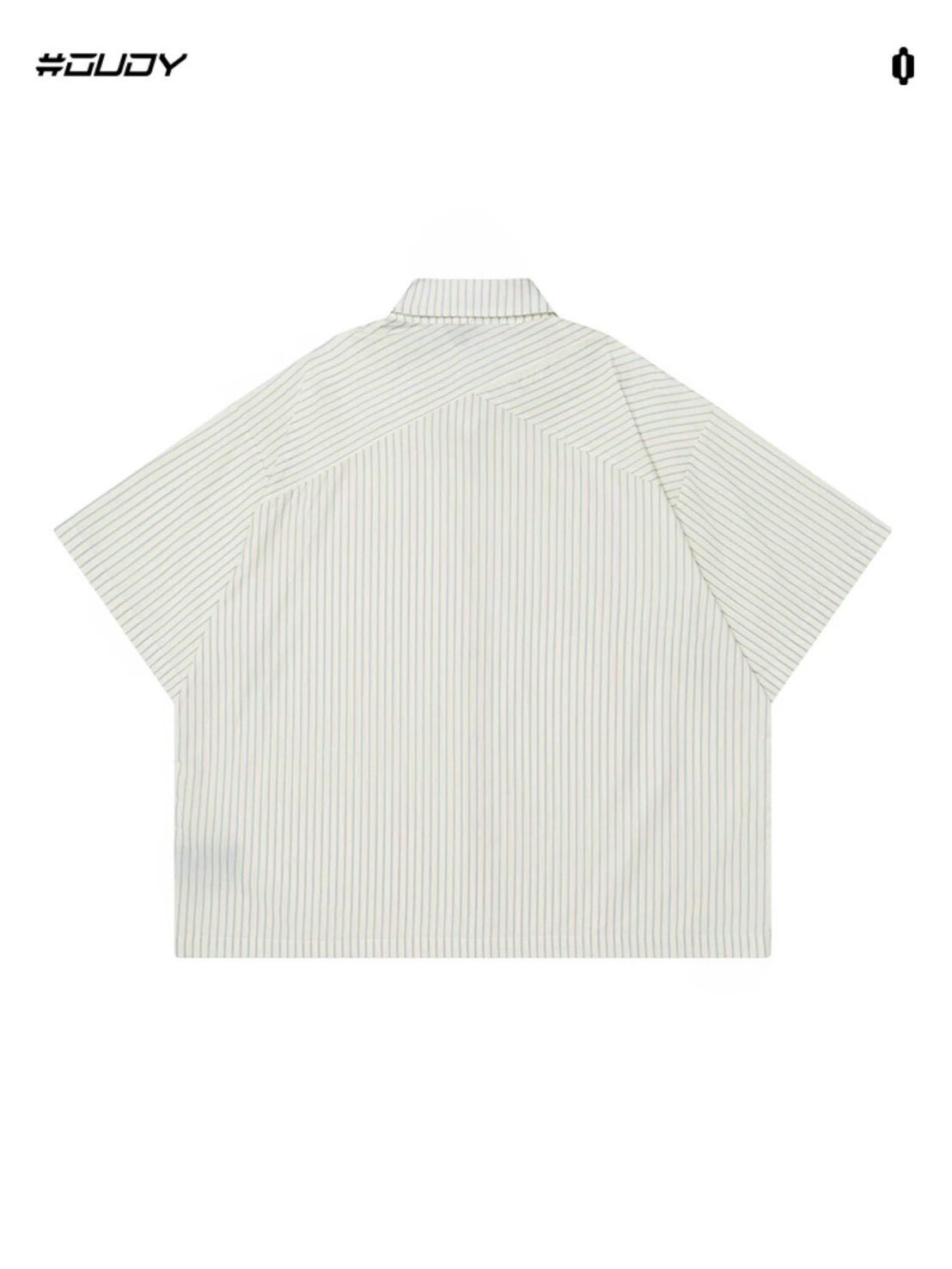 OVDY 美式條紋 黑線 短袖襯衫