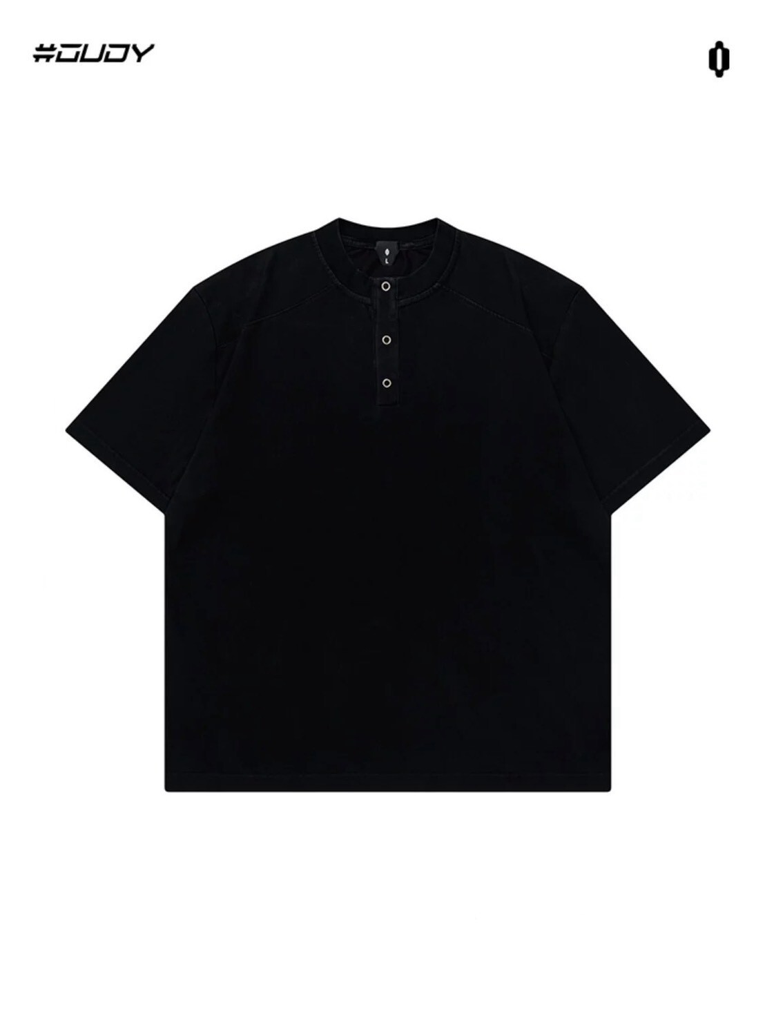 OVDY 美式復古 亨利領短袖