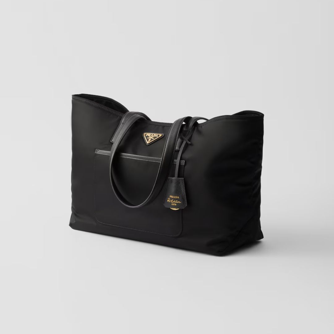 1PD0911-047 PRADA Re-Edition 1978 Medium Black Re-Nylon Shopping Bag Black #1BG555OOOR064 (B-EU-E)
