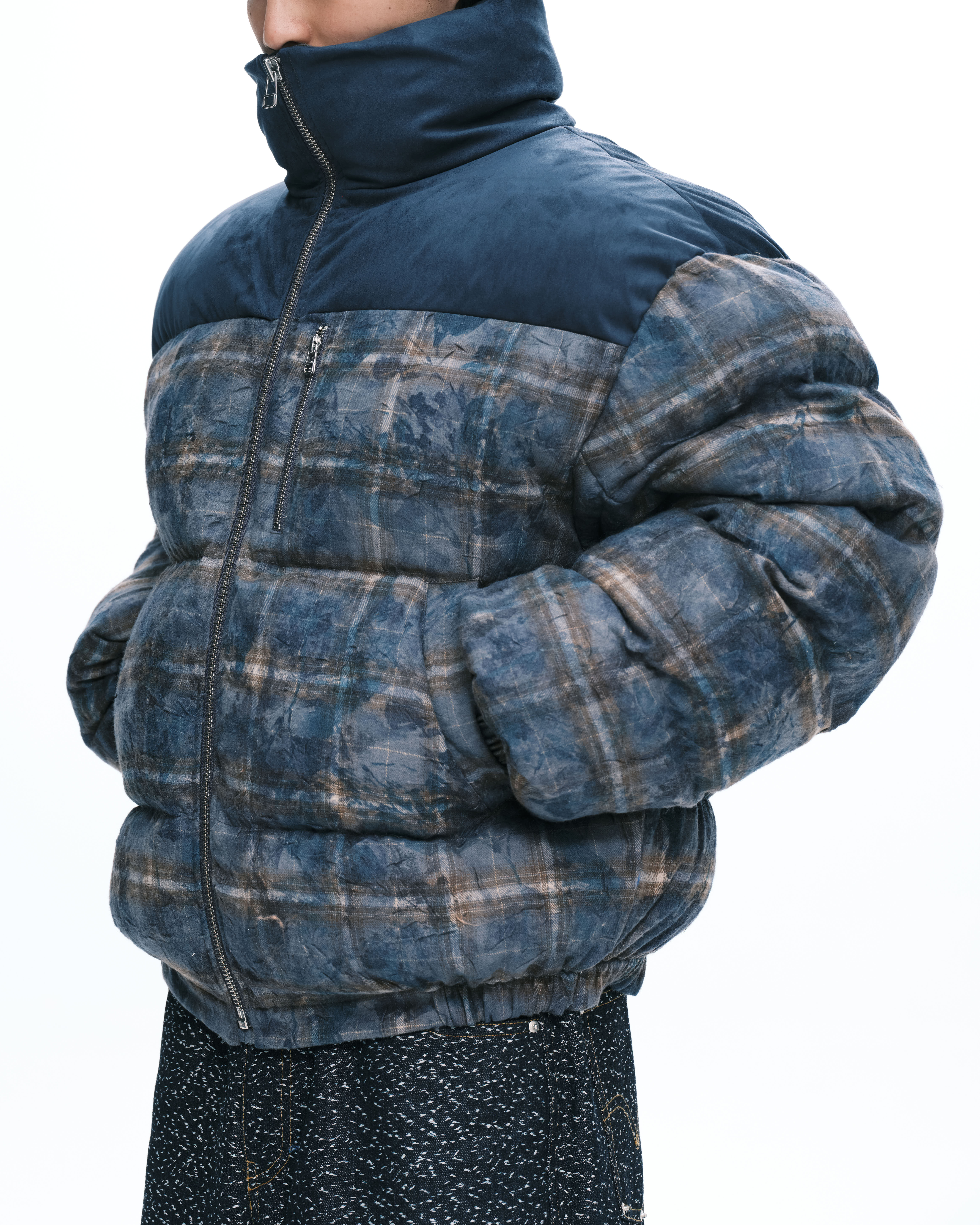 PLATEAU STUDIO｜Type P puffer jacket (Dirty Blue)
