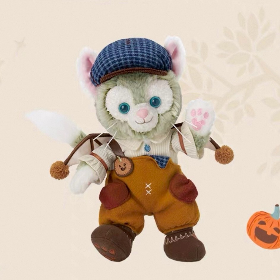 2025 萬聖節系列 達菲和朋友們 傑拉托尼 畫家貓 Gelatoni SS號 娃娃 玩偶 -上海迪士尼樂園