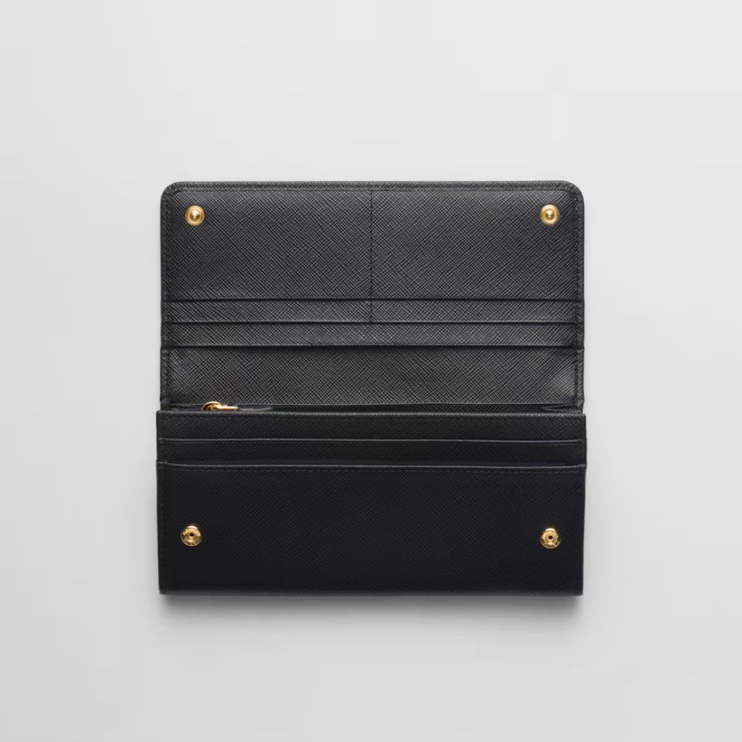 1PD0911-050 PRADA Black Leather Wallet  #1MH132QWA (W-EU-E)