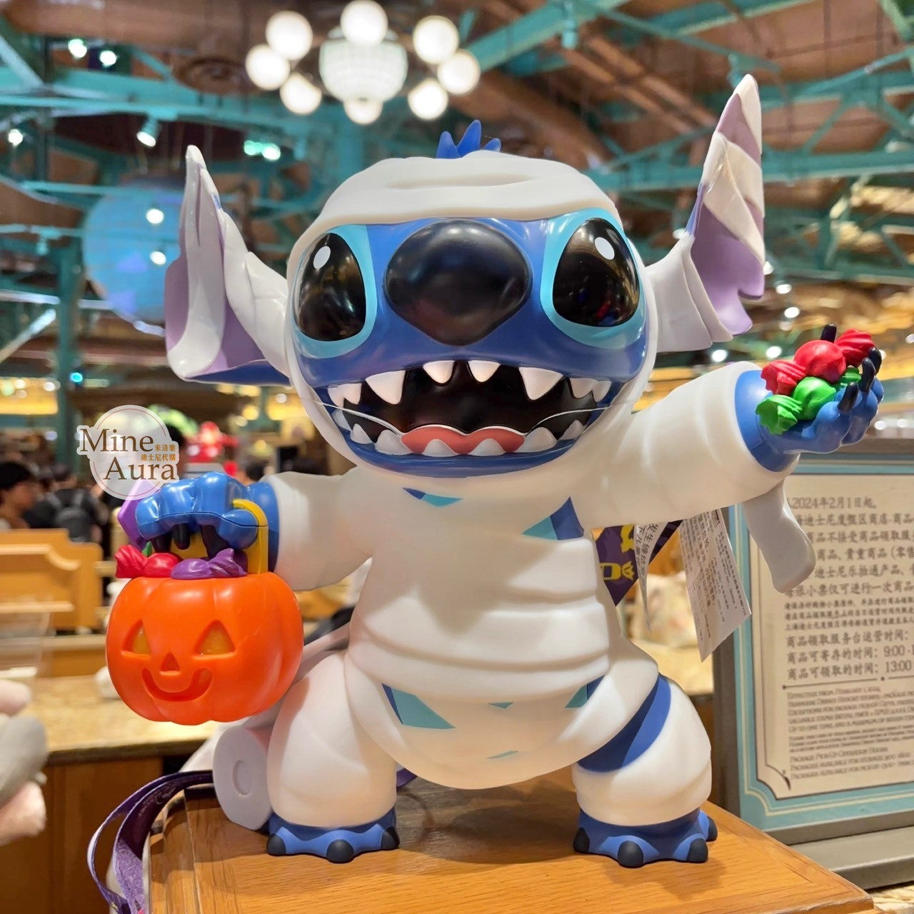 2025 萬聖節 史迪奇 Stitch 木乃伊 造型 爆米花桶 星際寶貝 Lilo & Stitch -上海迪士尼樂園