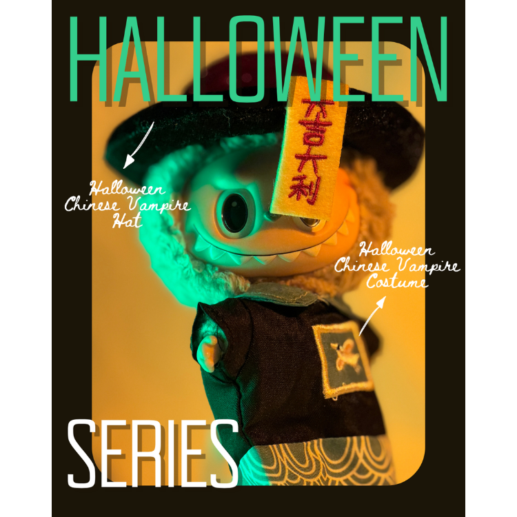 跳跳小殭屍 - 萬聖節中式殭屍造型套裝 (含帽子+上衣)