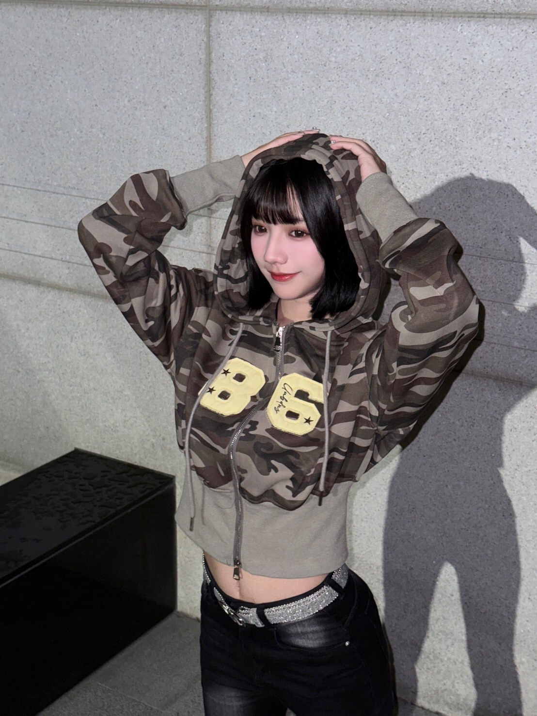 (GOAL) 美式復古刺繡迷彩短版外套 連帽外套 UNBD G25-198