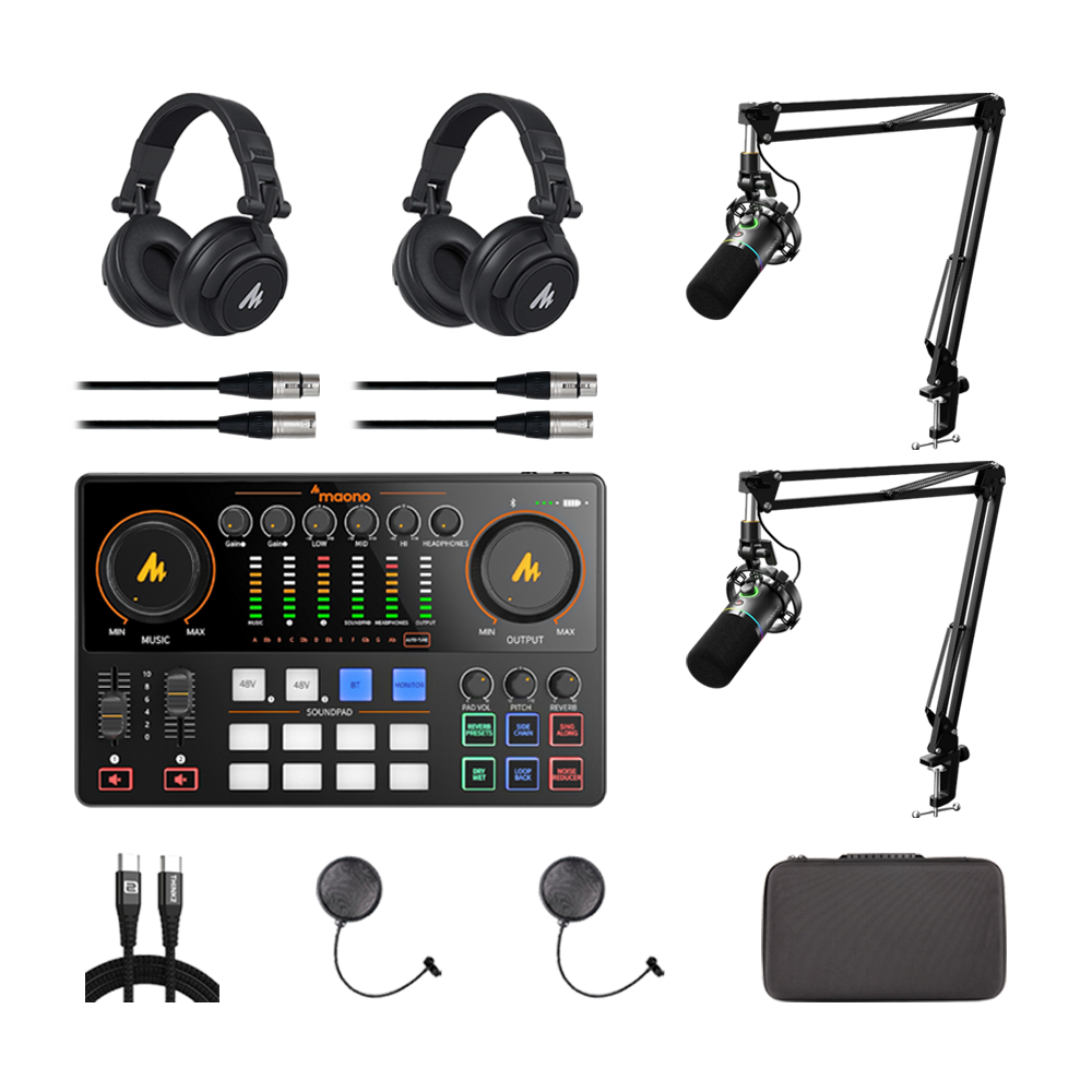 Maono E2 Gen 2 錄音套裝｜雙人 Podcast 直播
