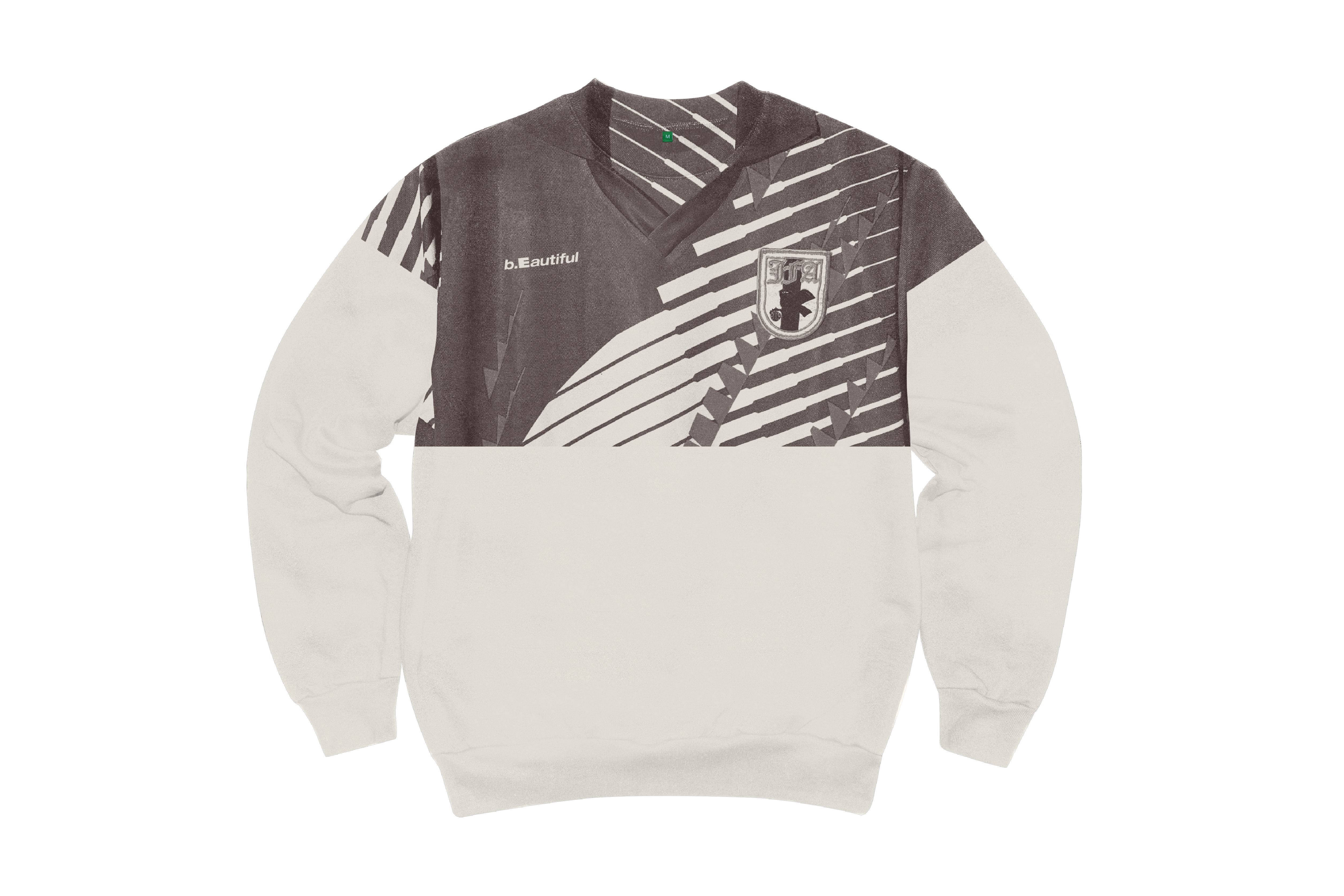 b.Eautiful "Soccer Jersey 2 Crewneck Sweatshirt" (Creme)