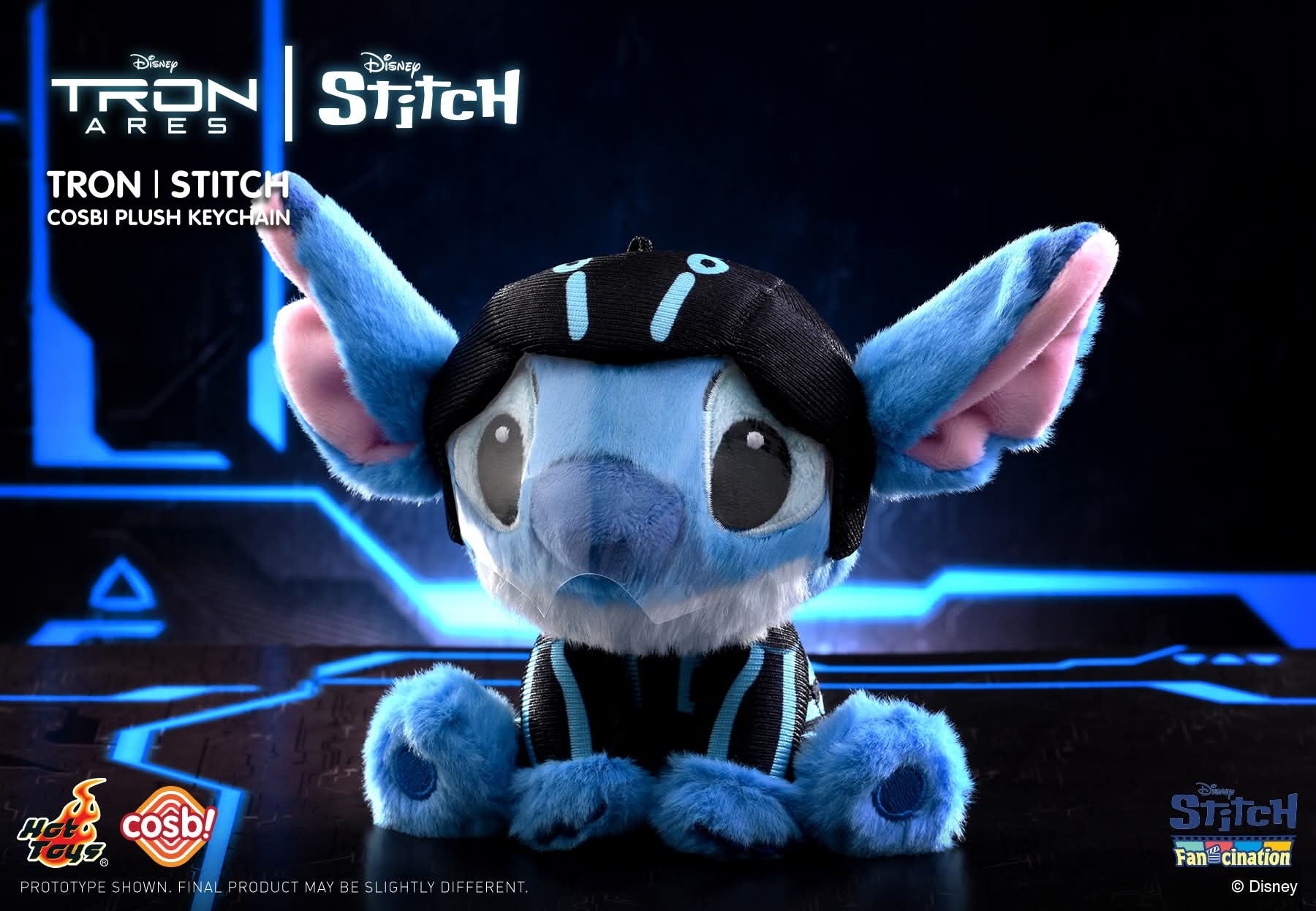 Hot Toys Disney Tron Ares Stitch Cosbi Plush Keychain