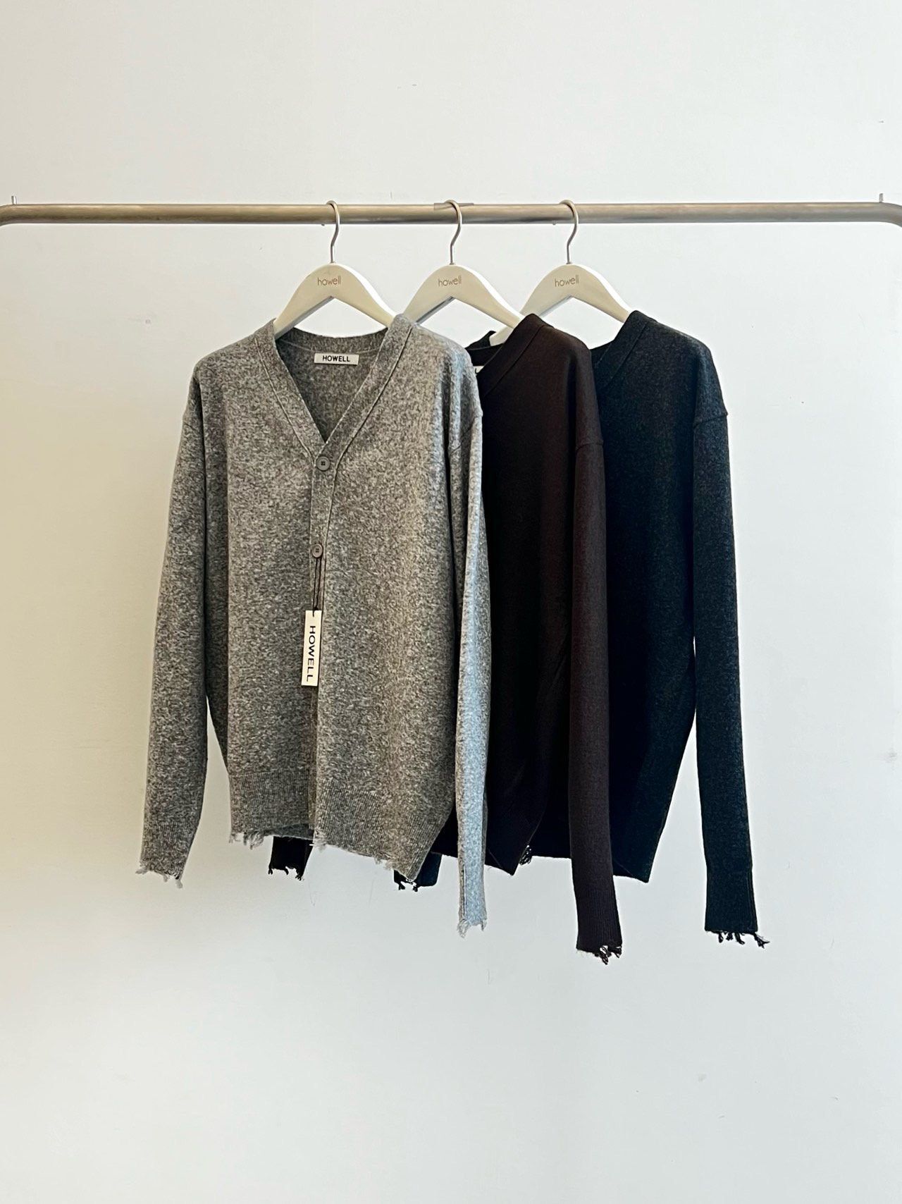淨色開胸針織外套 HOWELL-076JK