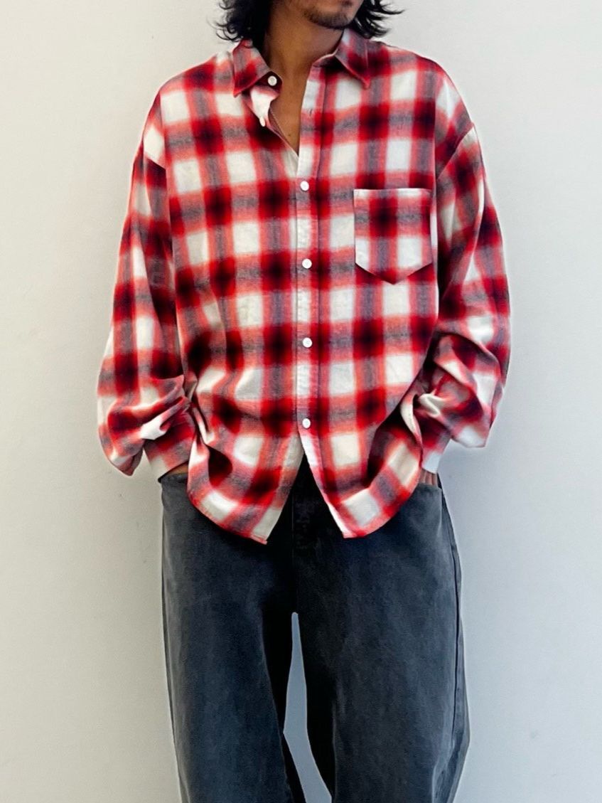 格仔長袖恤衫 HOWELL-080S