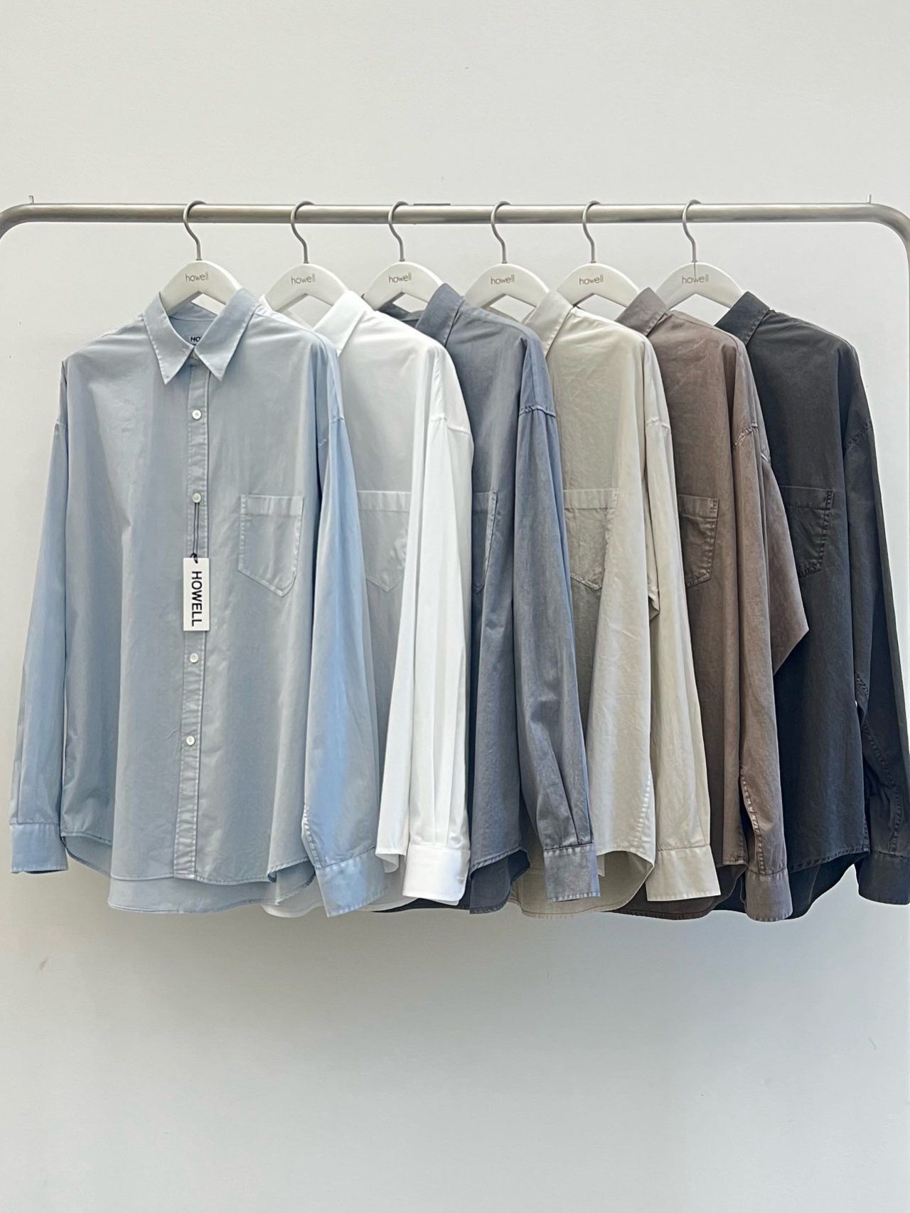 淨色長袖恤衫 HOWELL-081S