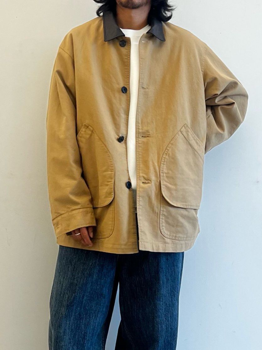 拼皮領開胸外套 HOWELL-083JK