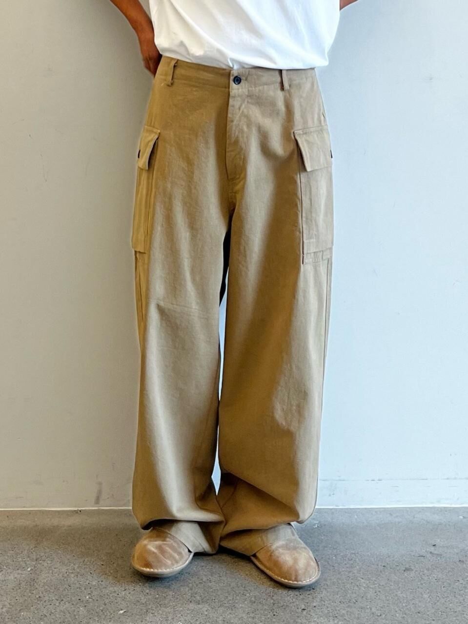 淨色工裝鬆身褲 HOWELL-084P