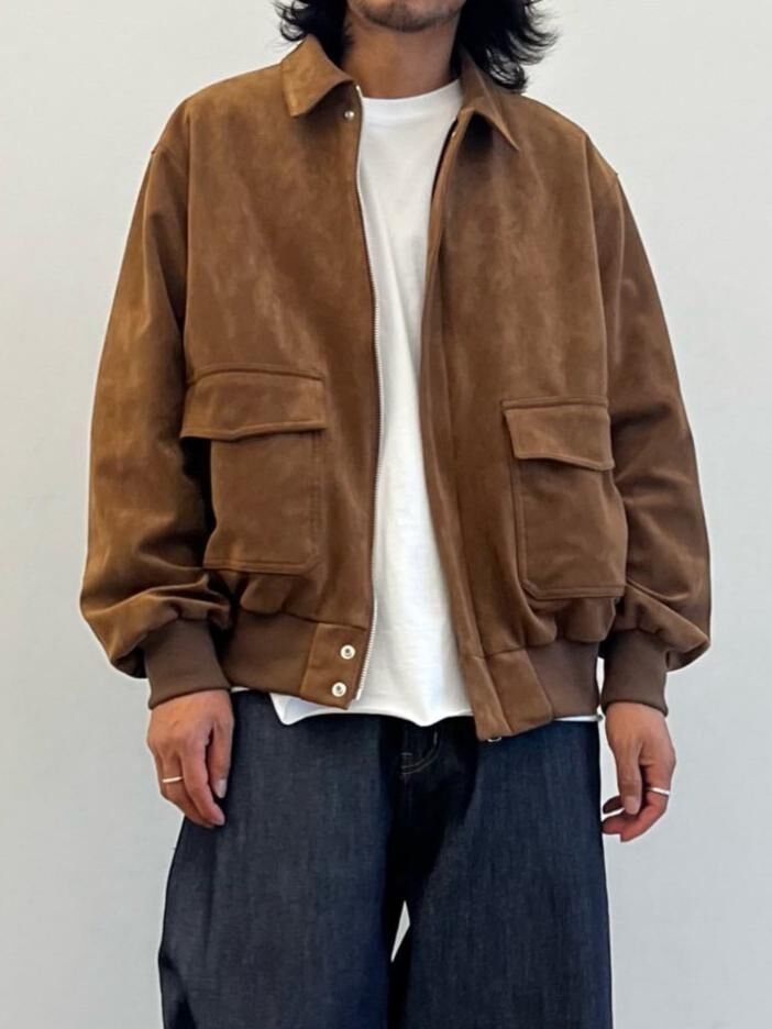 反領拉鍊猄面褸 HOWELL-088JK