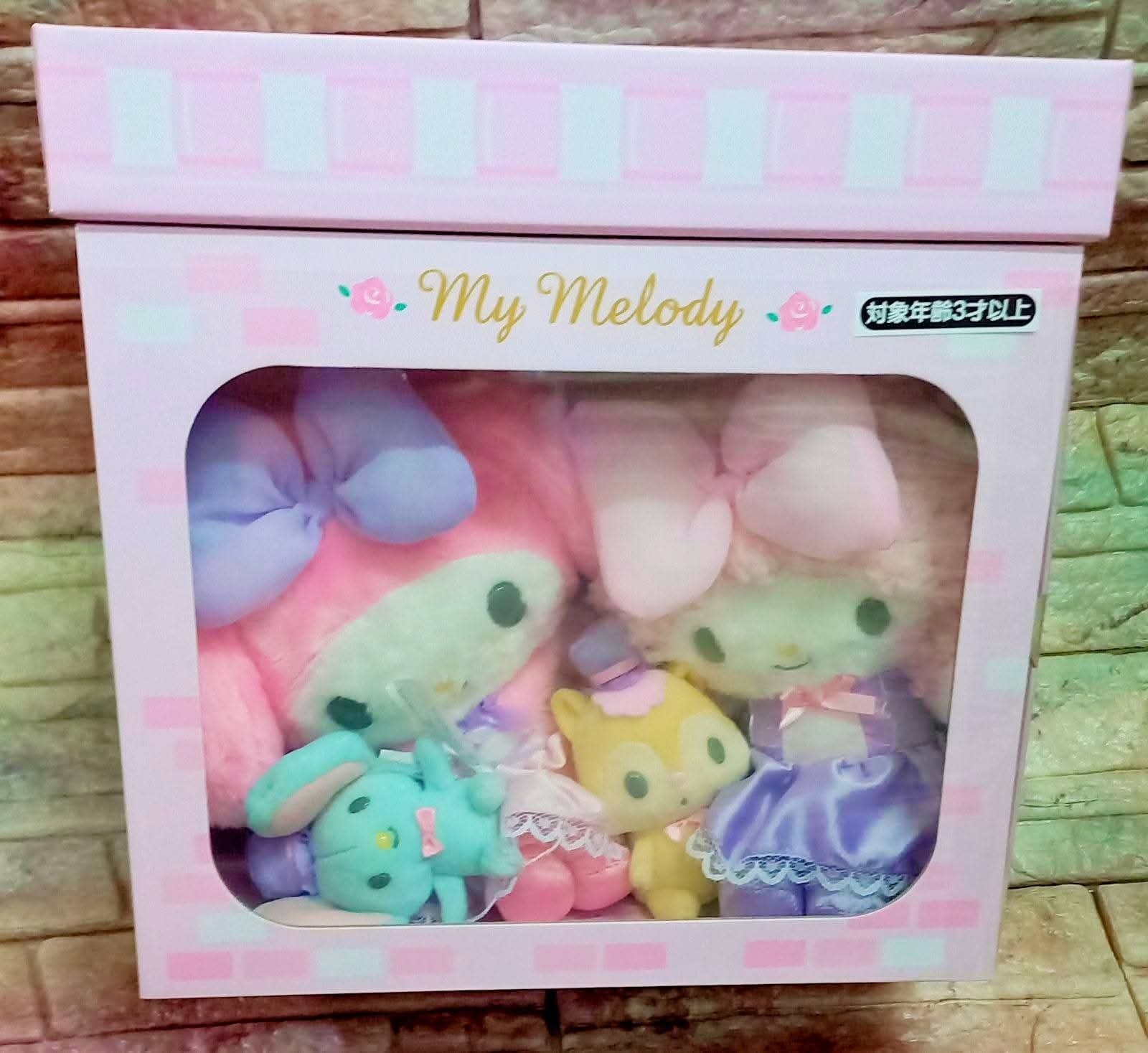My Melody 玉桂狗 一家四口公仔