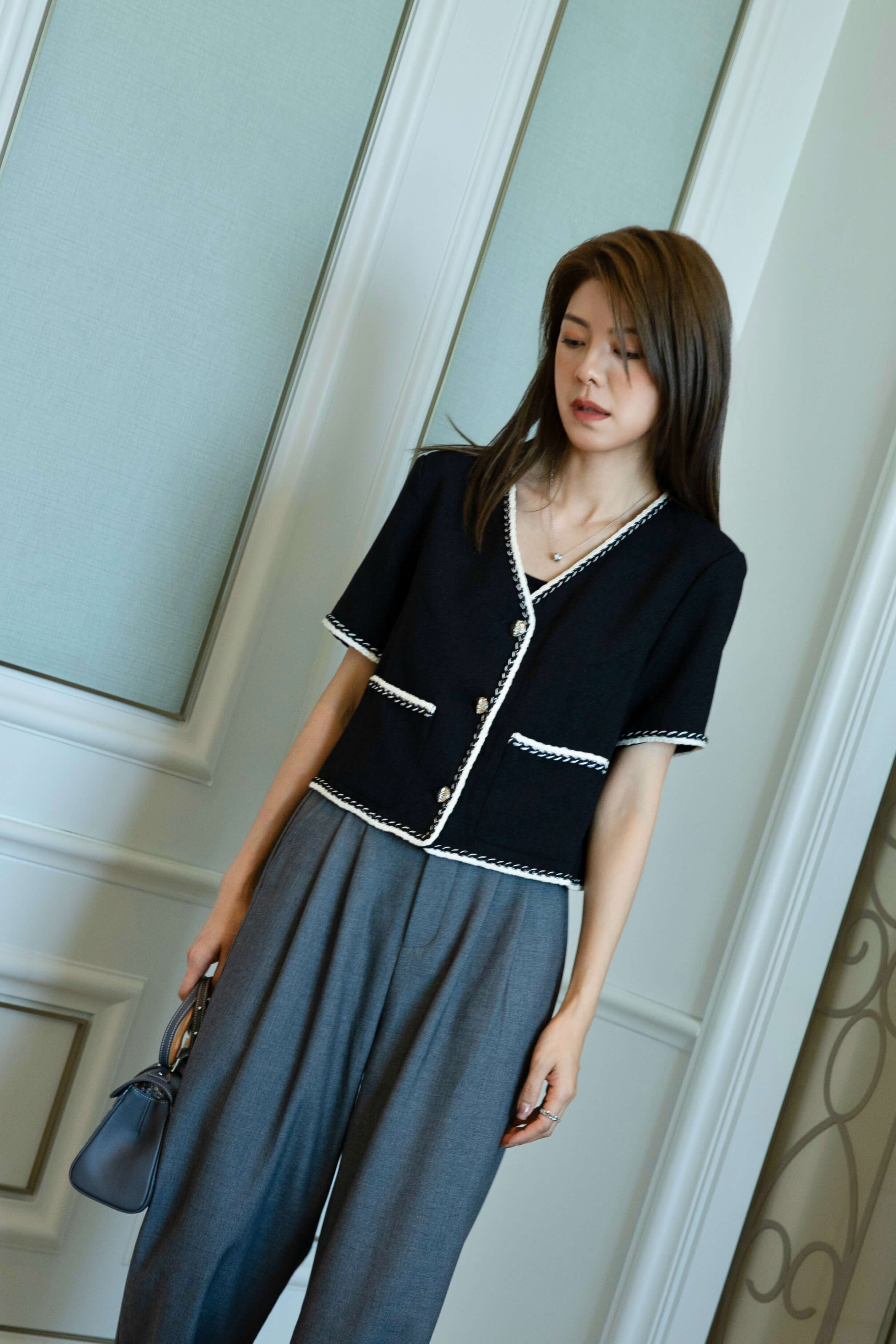 Boxy Trimmed Tweed Jacket_JK2510L05