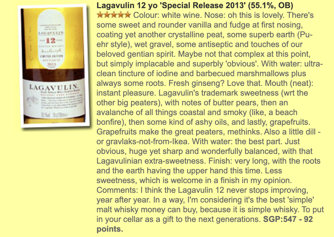Lagavulin 12YO Diageo Special Releases 2013 55.1%