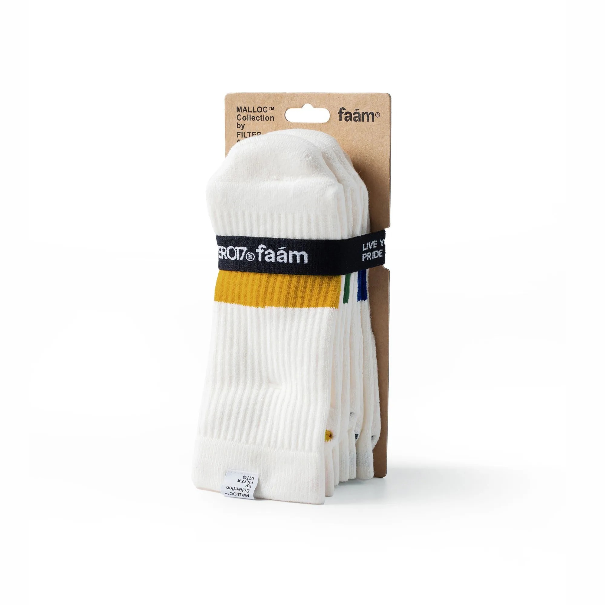 【現貨】faam® x FILTER017® MALLOC™ Collection ( FLTR_M ) Striped Crew Socks Set 條紋針織運動襪(三入組)