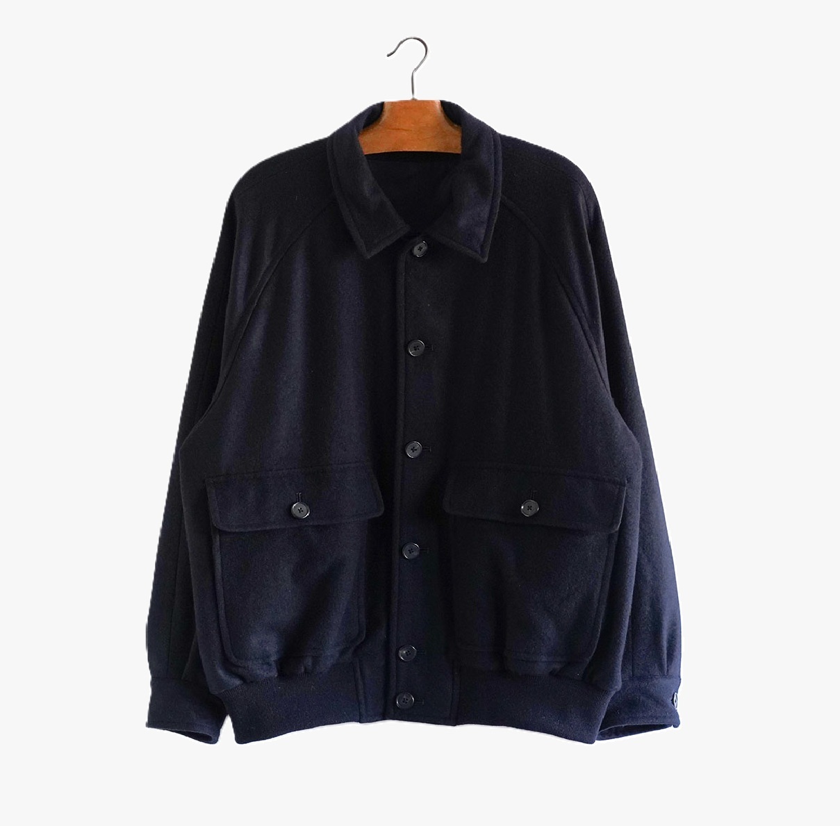 10/8 RE-STOCK: A.PRESSE CASHMERE LIGHT FLANNEL JACKET - NAVY SIZE 2 PRE ORDER ITEM (預訂中)