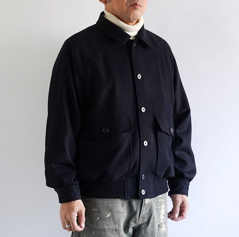 10/8 RE-STOCK: A.PRESSE CASHMERE LIGHT FLANNEL JACKET - NAVY SIZE 2 PRE ORDER ITEM (預訂中)