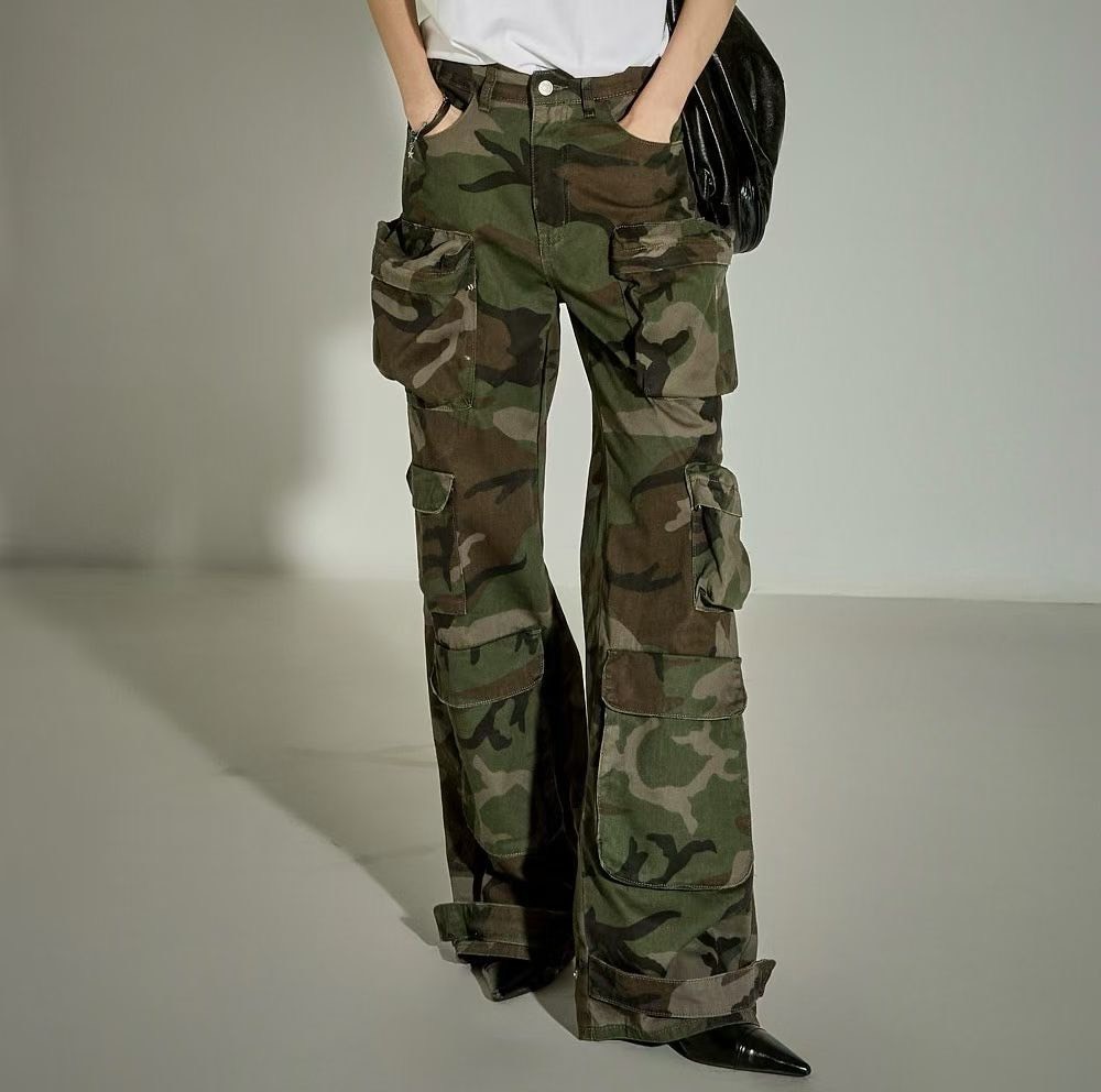 迷彩半立體口袋長褲