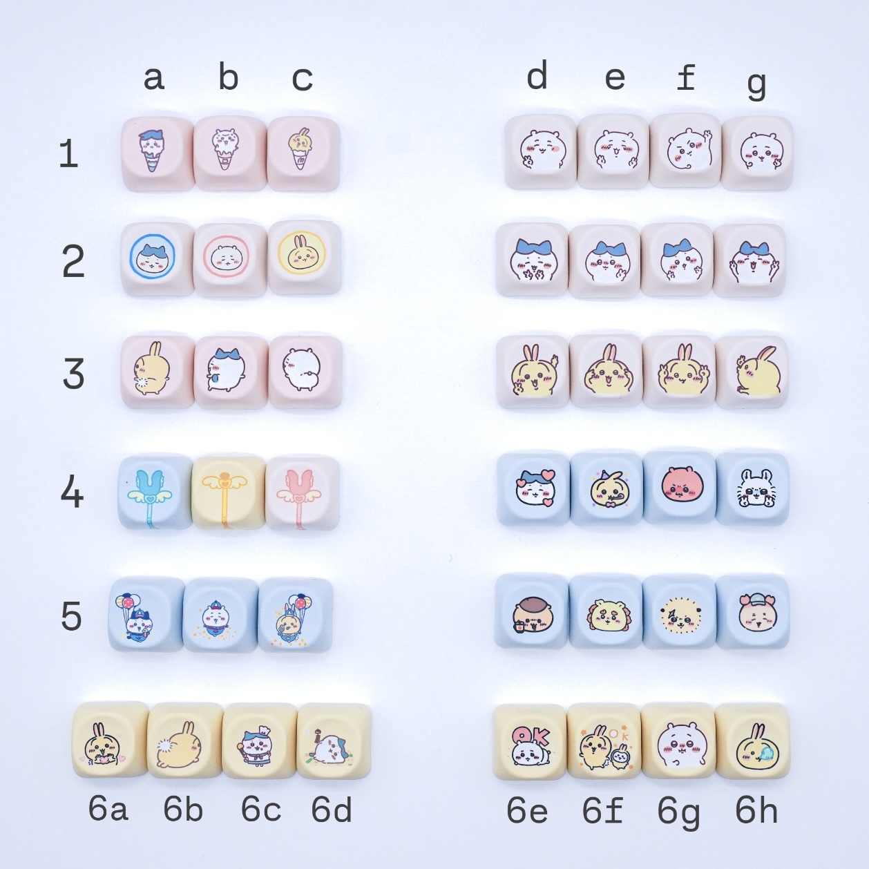 客製化Chiikawa鍵盤解壓匙扣 - 可愛貼圖