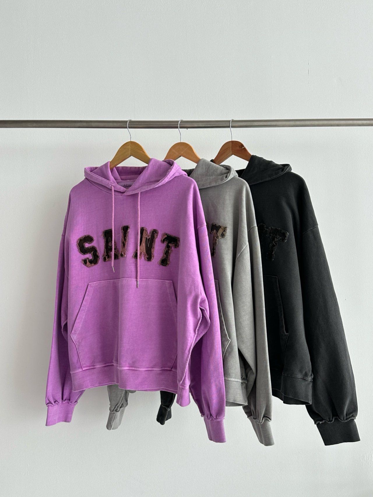 洗水英文字連帽衛衣 Hashtag-064T