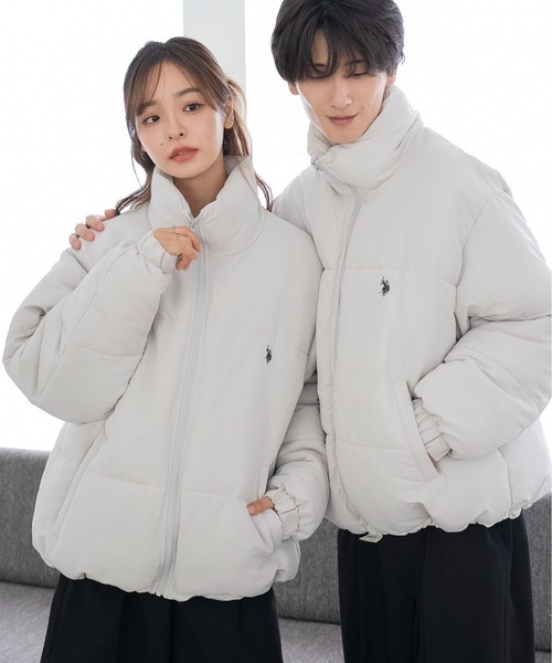 本週限時接單!! 日本🇯🇵連線 U.S. POLO ASSN. 高立領刺繡人造羽絨外套 男女可穿 保暖外套 長袖 羽絨外套 外套 情侶款 刺繡 2色(任買兩件711免運)/預購