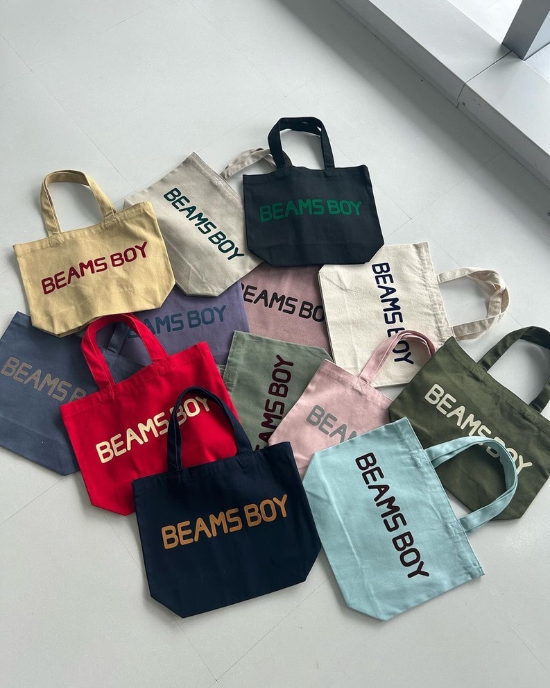 現貨┃日本店鋪限定 BEAMS BOY LOGO 帆布 彩色 手提 托特包 帆布包