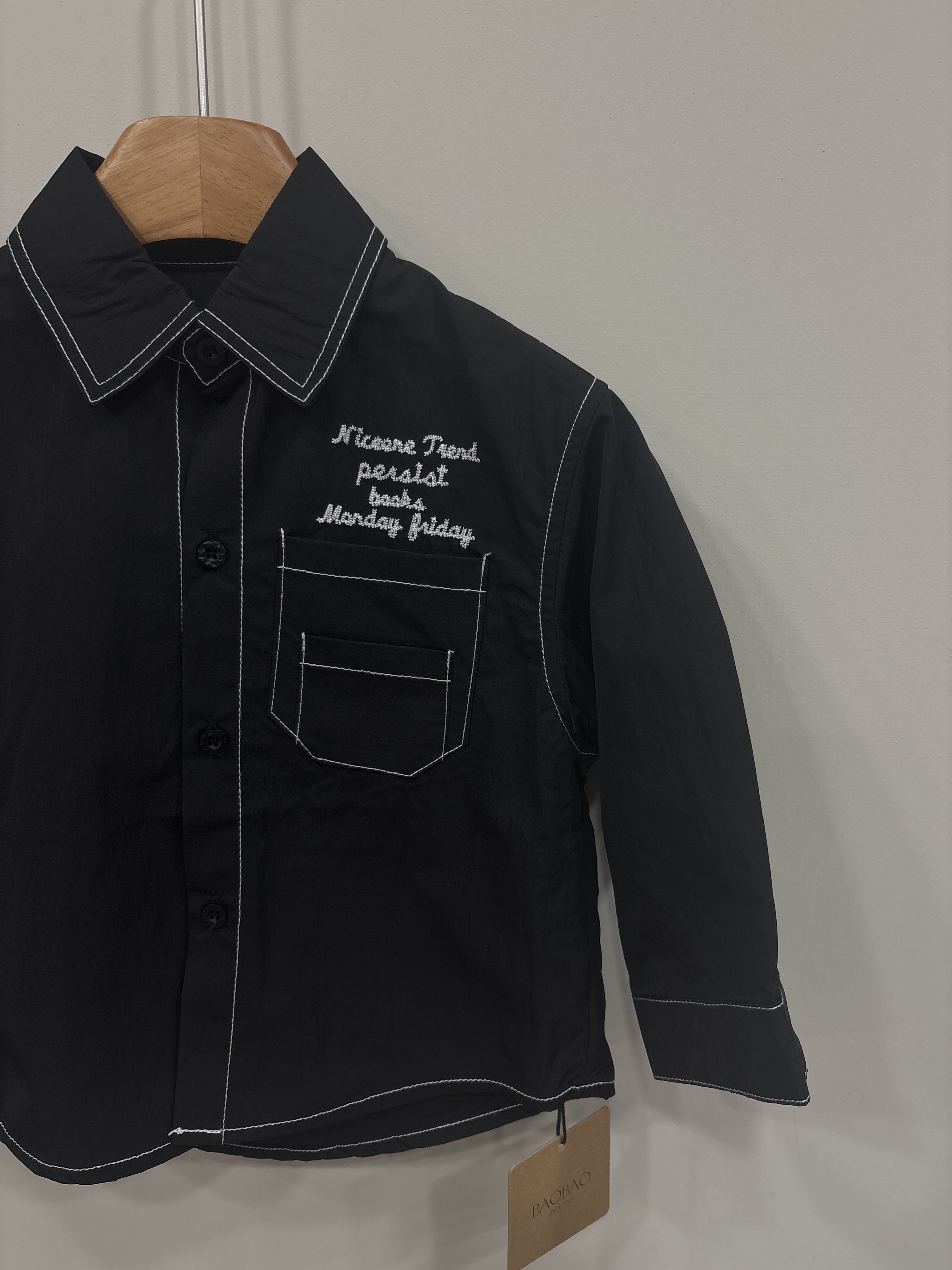 A03111白色車線速乾襯衫