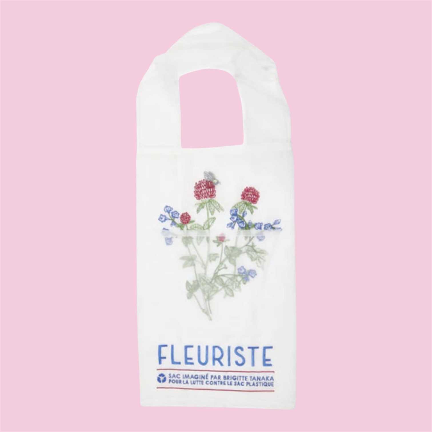 BRIGITTE TANAKA-小紅花烏干紗袋