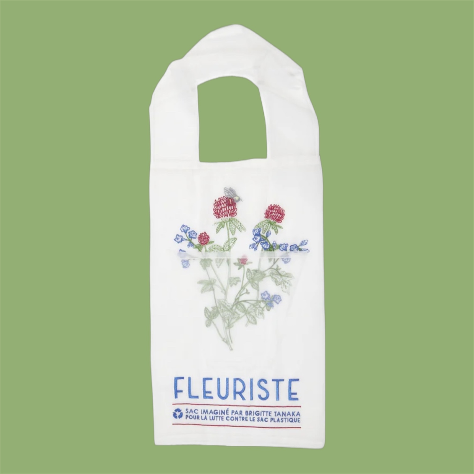 BRIGITTE TANAKA-小紅花烏干紗袋