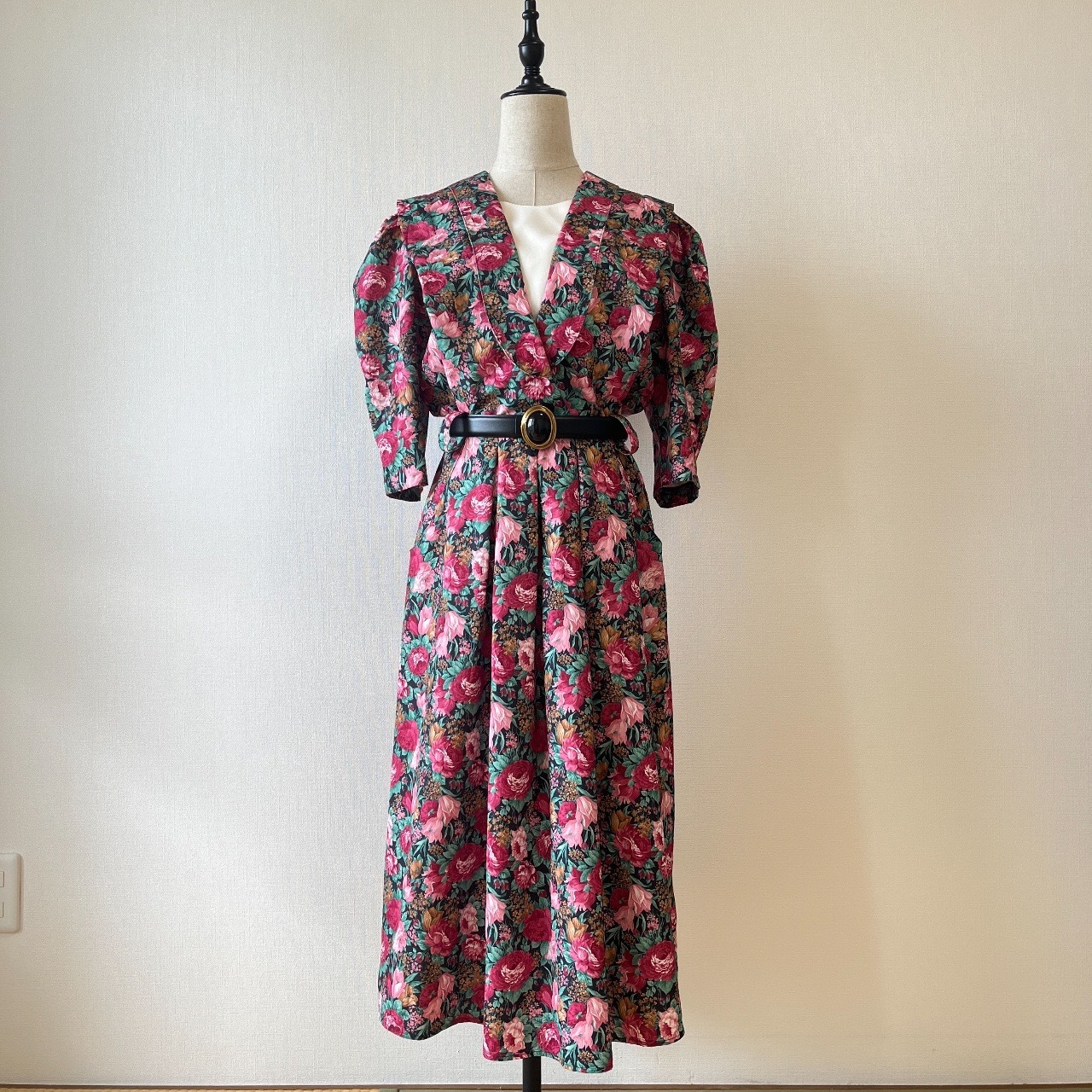 Periwinkle美國製古著瑰麗大花連身裙